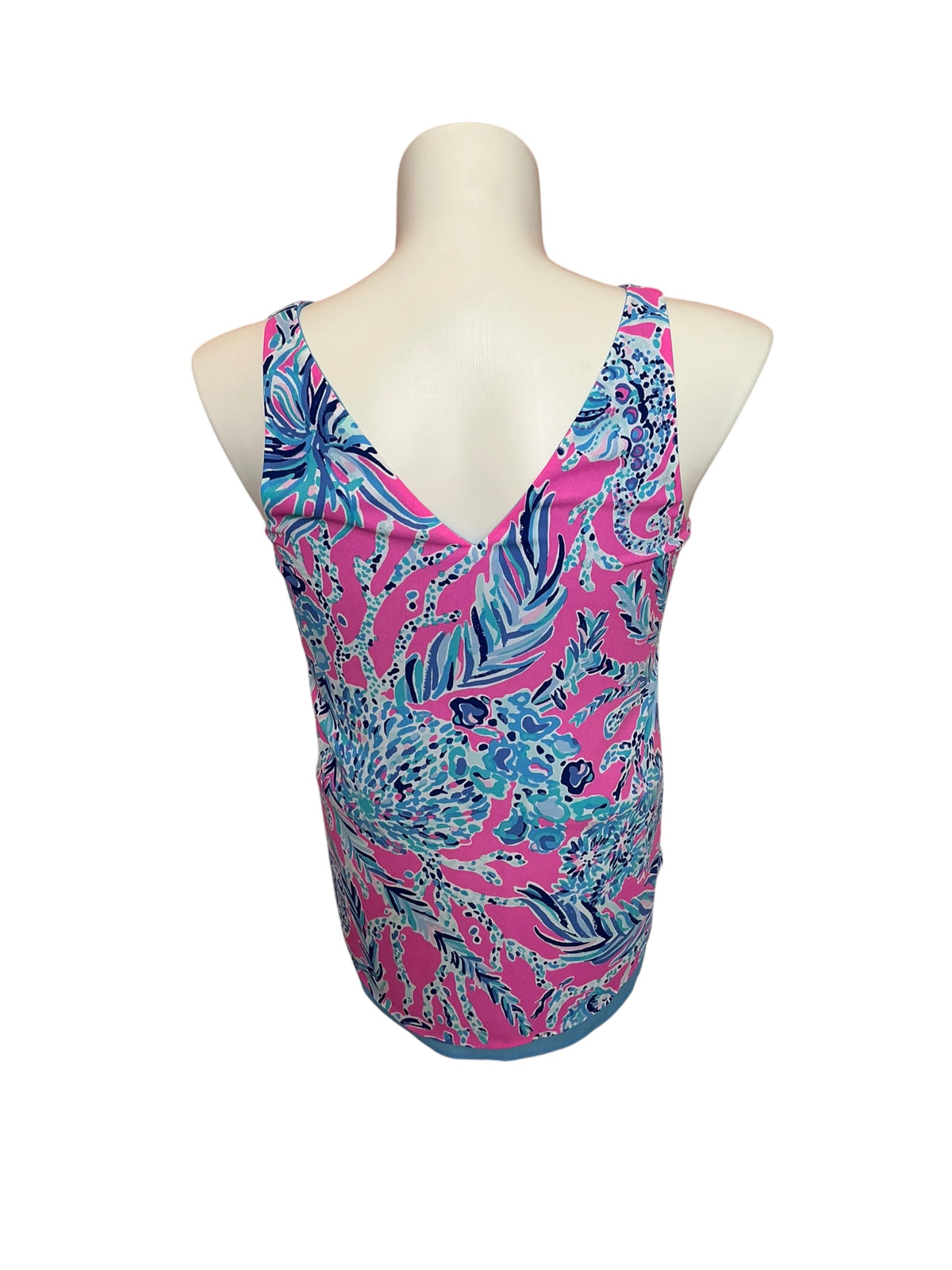 Lilly Pulitzer Florin Reversible V Neck Tank Top Toile Me About It - Size M