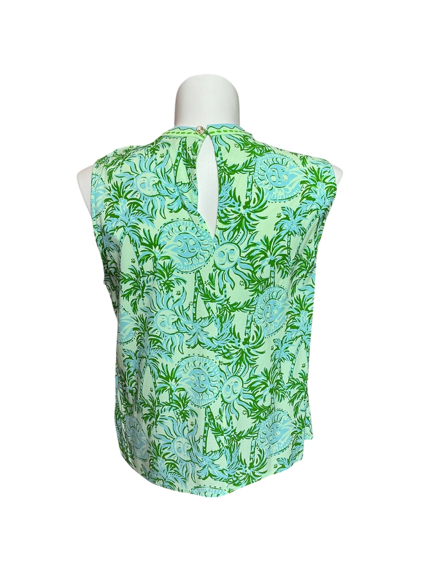 Lilly Pulitzer Anya Top Cool Mint Catchin' Ray - Size L