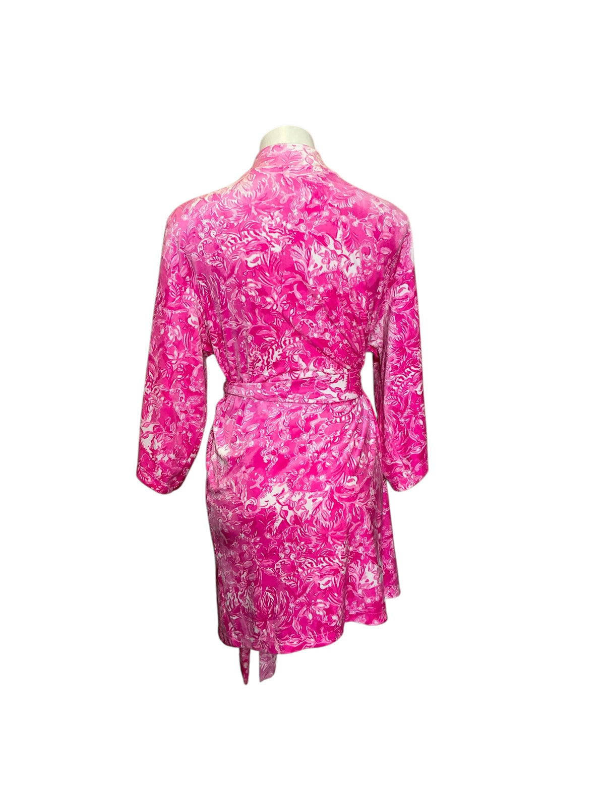 Lilly Pulitzer Dianne Knit Robe Passion Fruit Pink Absolutely Flamazing - Size S/M