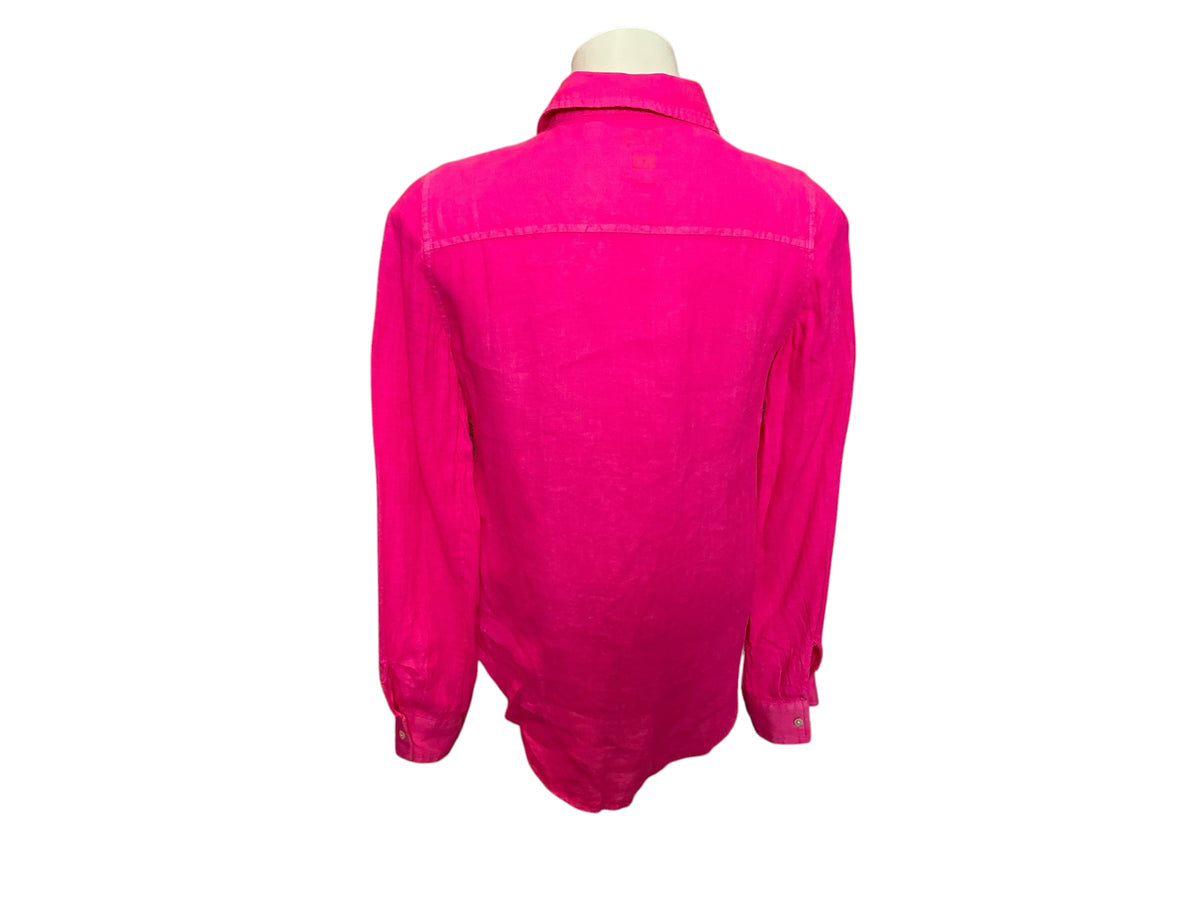 Lilly Pulitzer NWT Sea View Button Down Passion Fruit Pink - Size XS