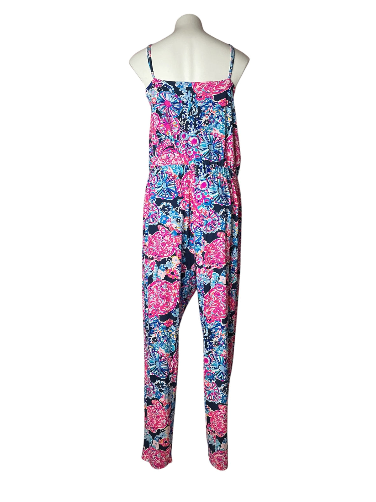Lilly Pulitzer NWT Dante Jumpsuit High Tide Navy In Turtle Amazement - Size XL