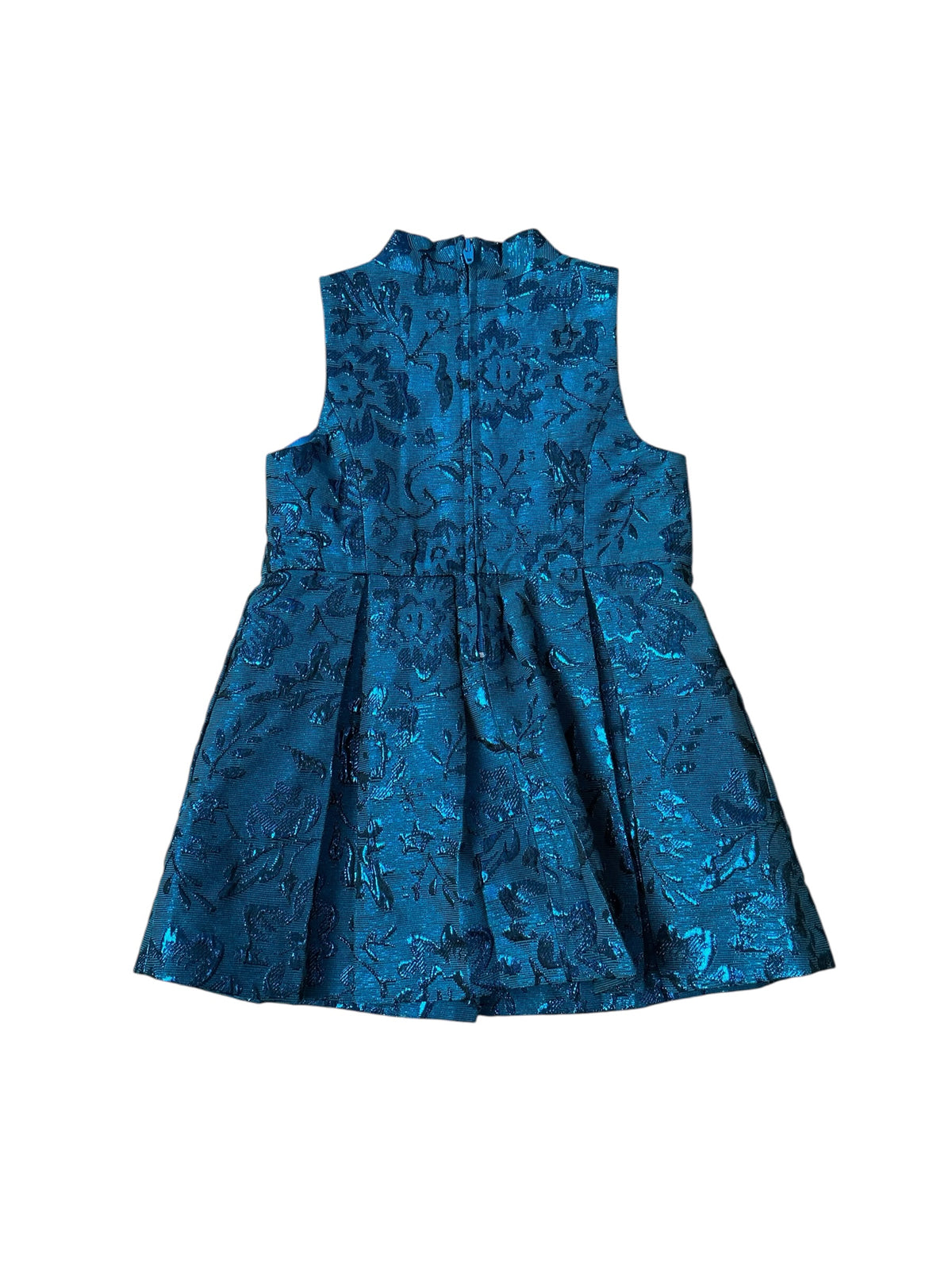 Lilly Pulitzer Girls Mini Tanlee Dress Teal Bay Blooming Brocade - Size 2