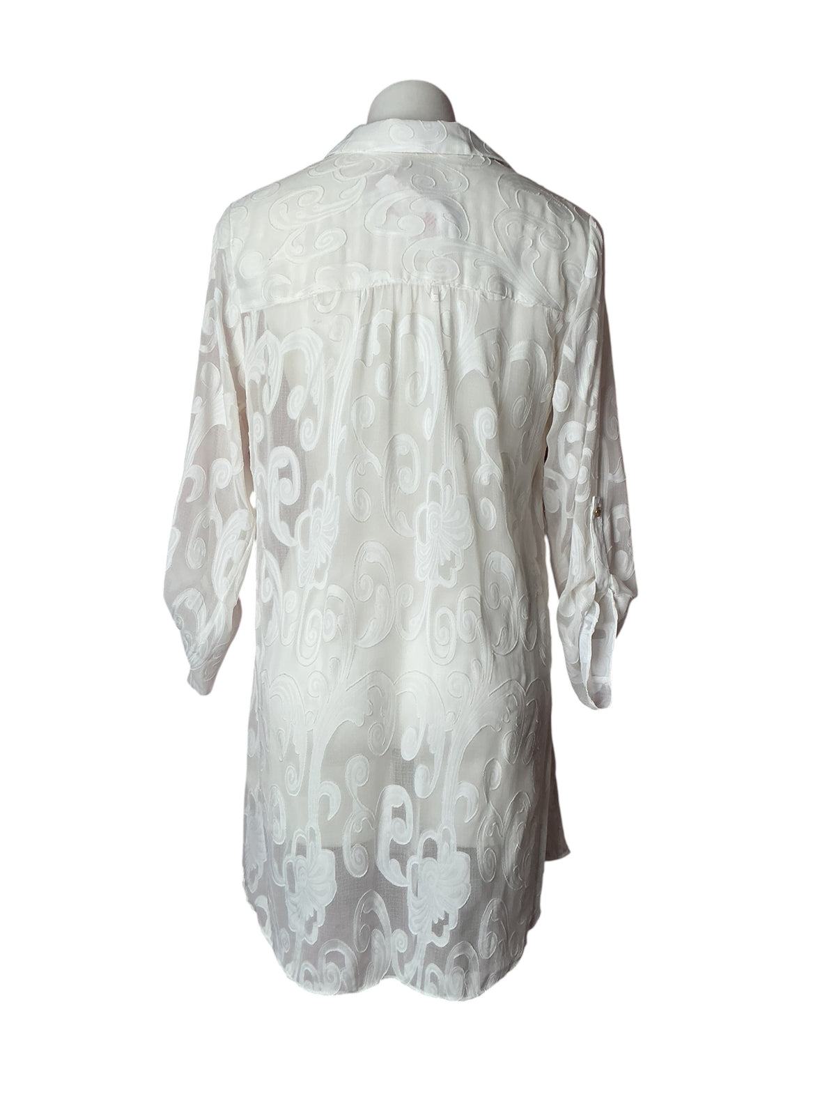 Lilly Pulitzer Natalie Cover-Up Dress Resort White Swirl Jacquard - Size M