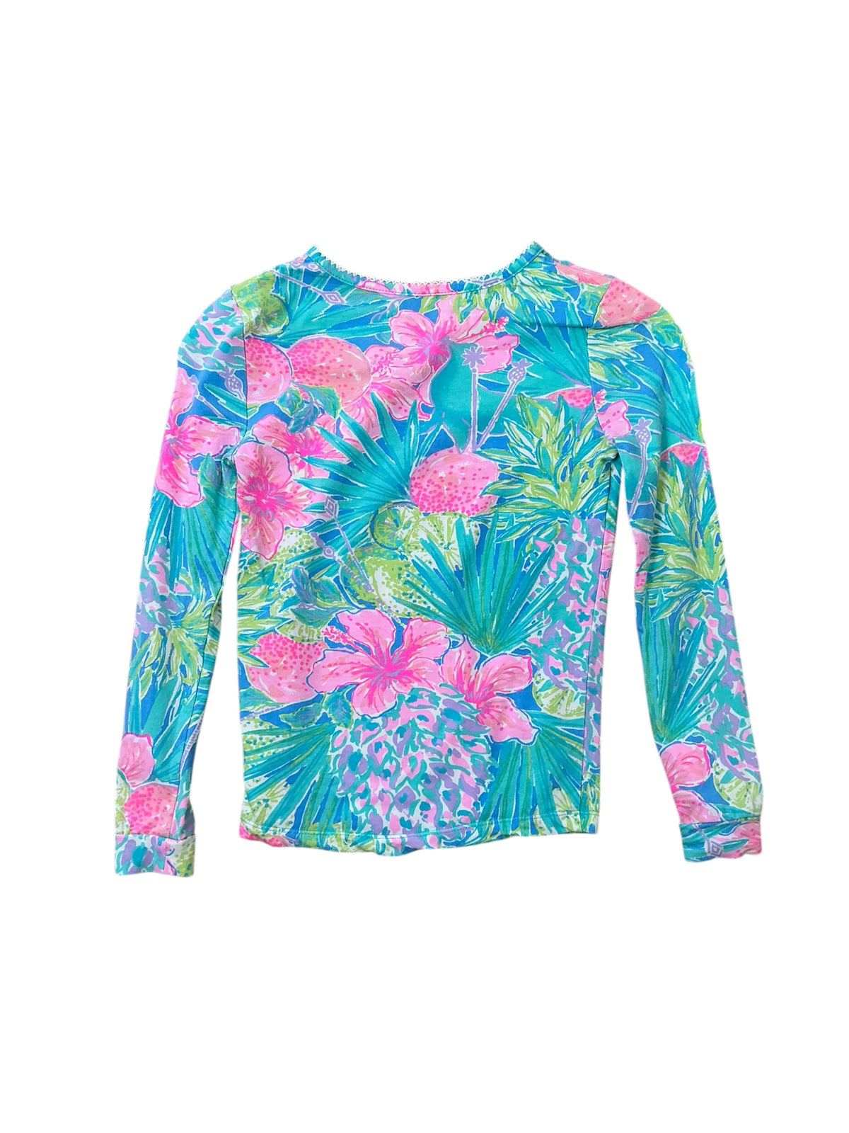 Lilly Pulitzer Kids Long Sleeve Pajama Top Swizzle In - Size 10