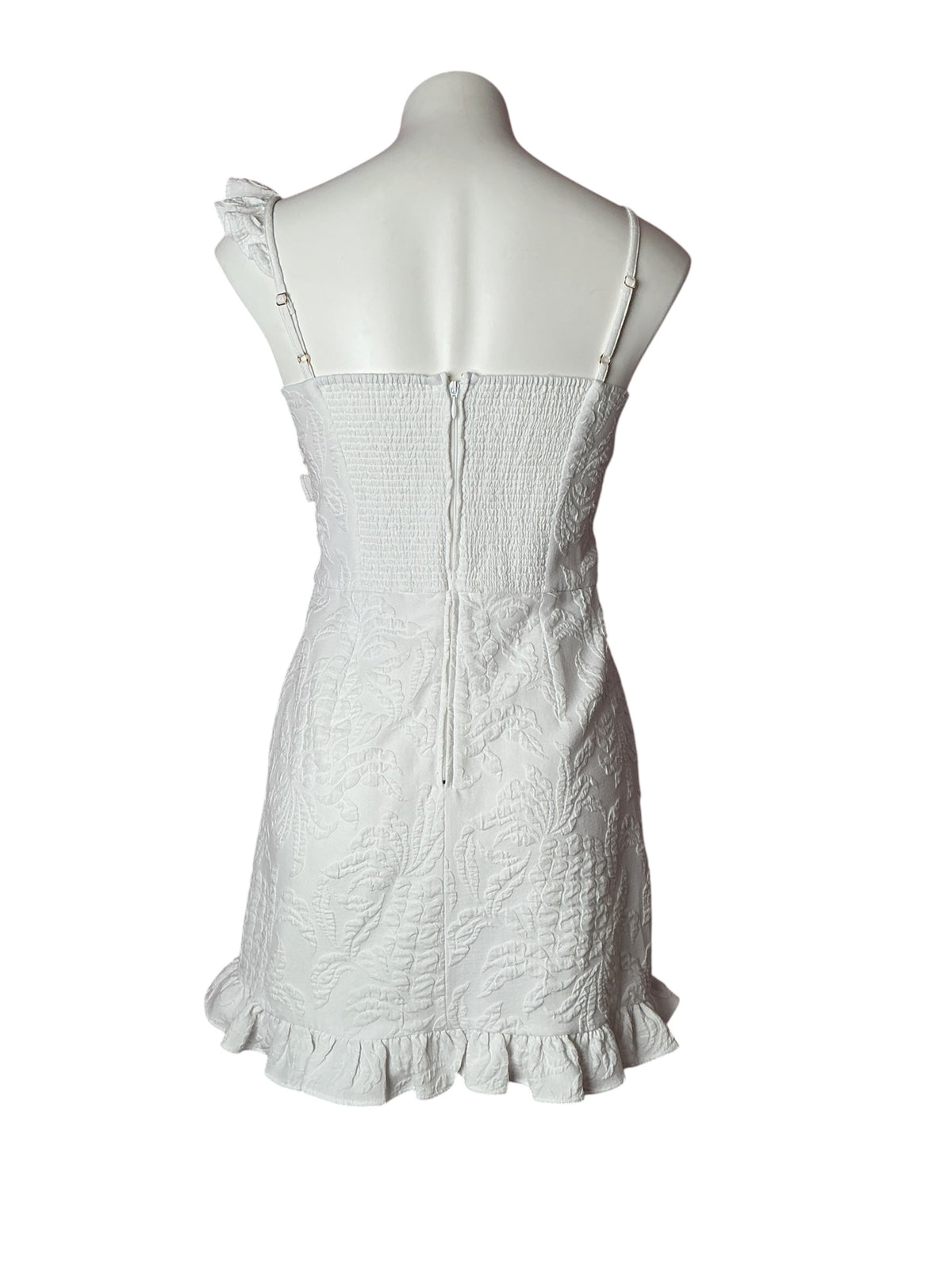 Lilly Pulitzer Maetha Skirted Romper Resort White Pineapple Pucker Jacquard - Size 2