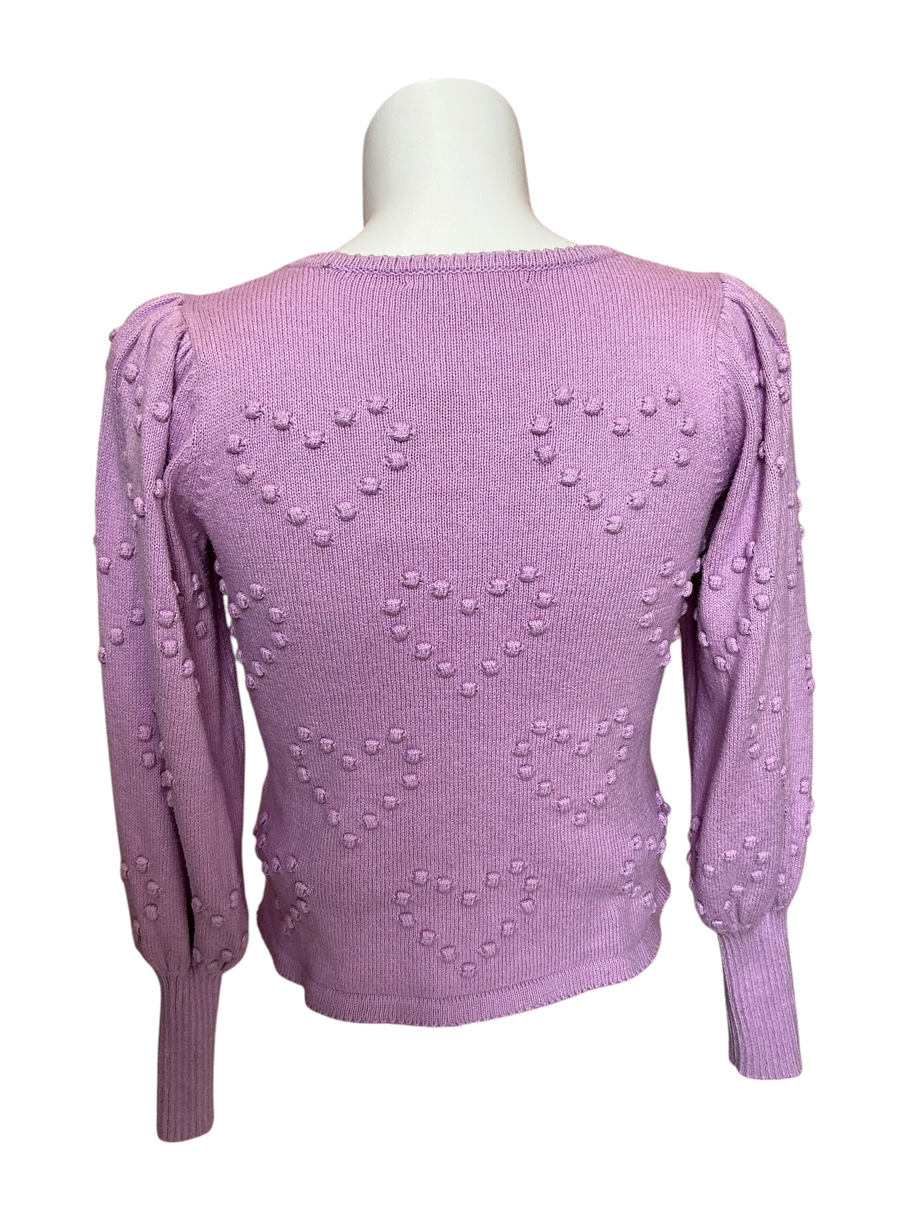 Lilly Pulitzer Kippa Heart Sweater Purple Iris - Size M