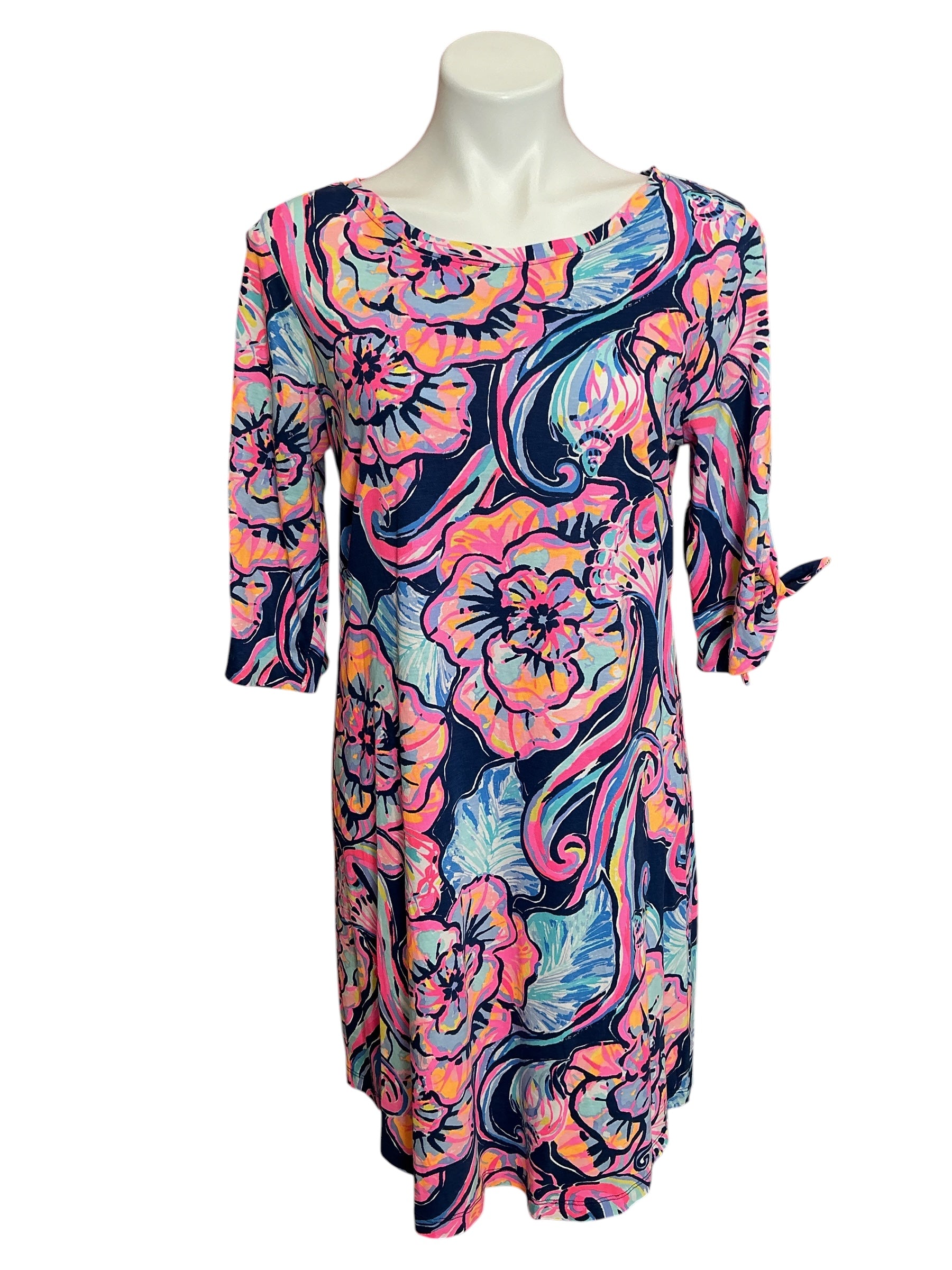 Lilly Pulitzer Preston Dress Nauti Navy Boho Bateau - Size L