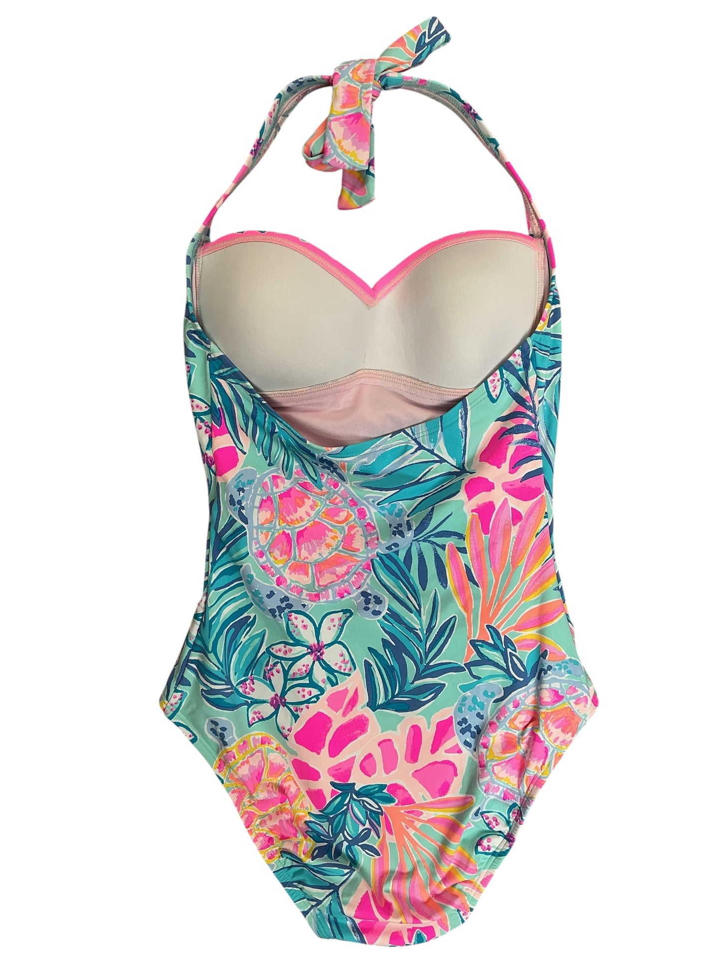 Lilly Pulitzer Kolka One Piece Swimsuit Sea Glass Aqua Rainforest Retreat - Size 0