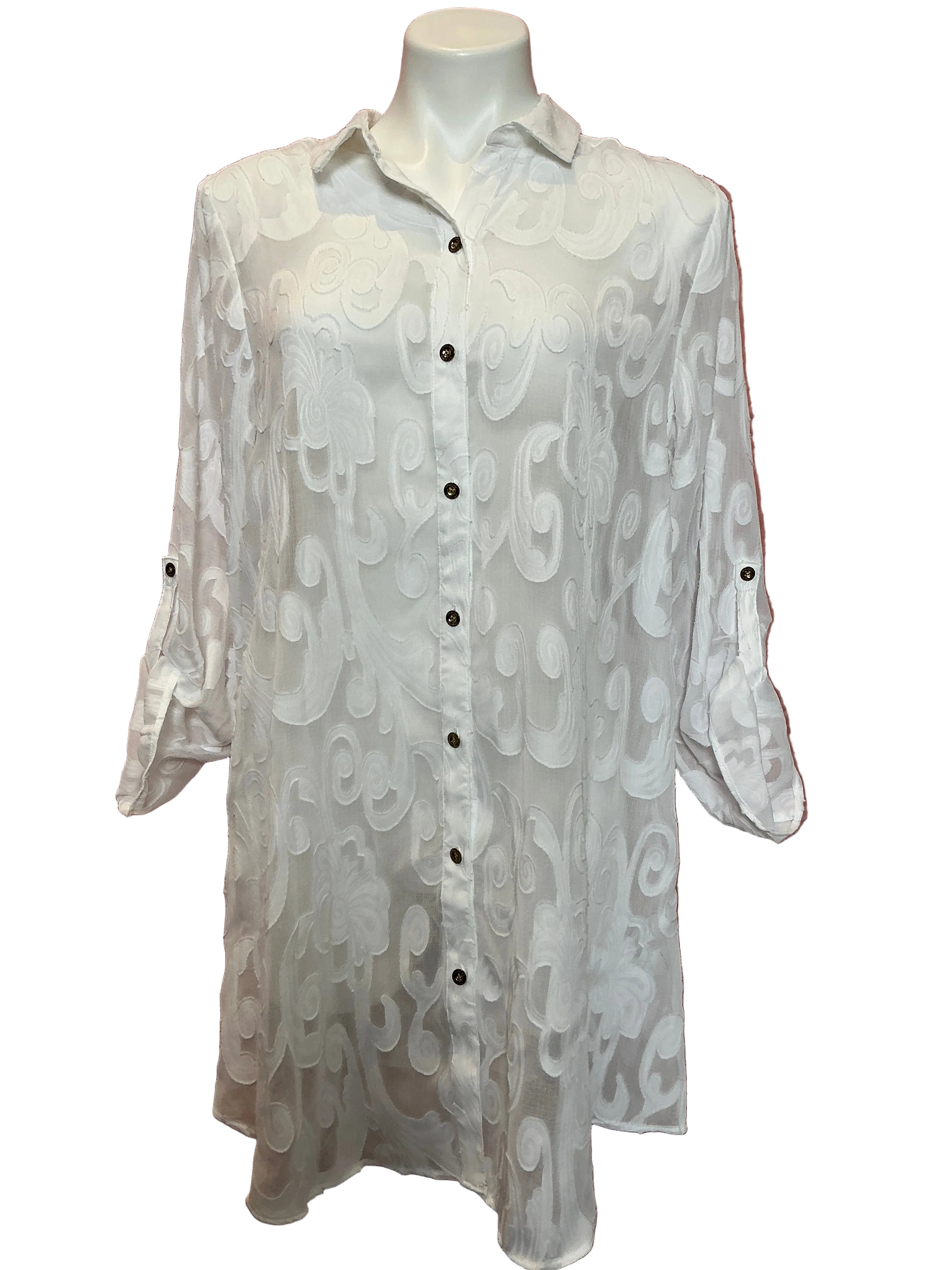 Lilly Pulitzer Natalie Tunic Cover Up Resort White Size M