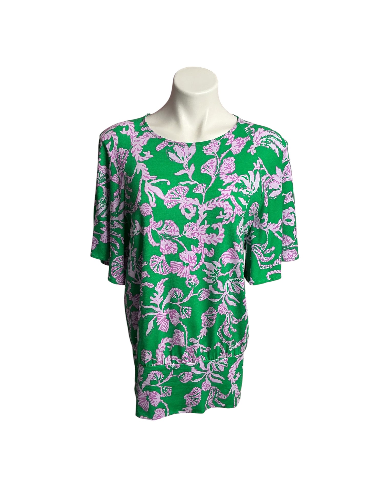 Lilly Pulitzer- Albion’s Knit Top Brazilian Green Salty Sandbar Size S