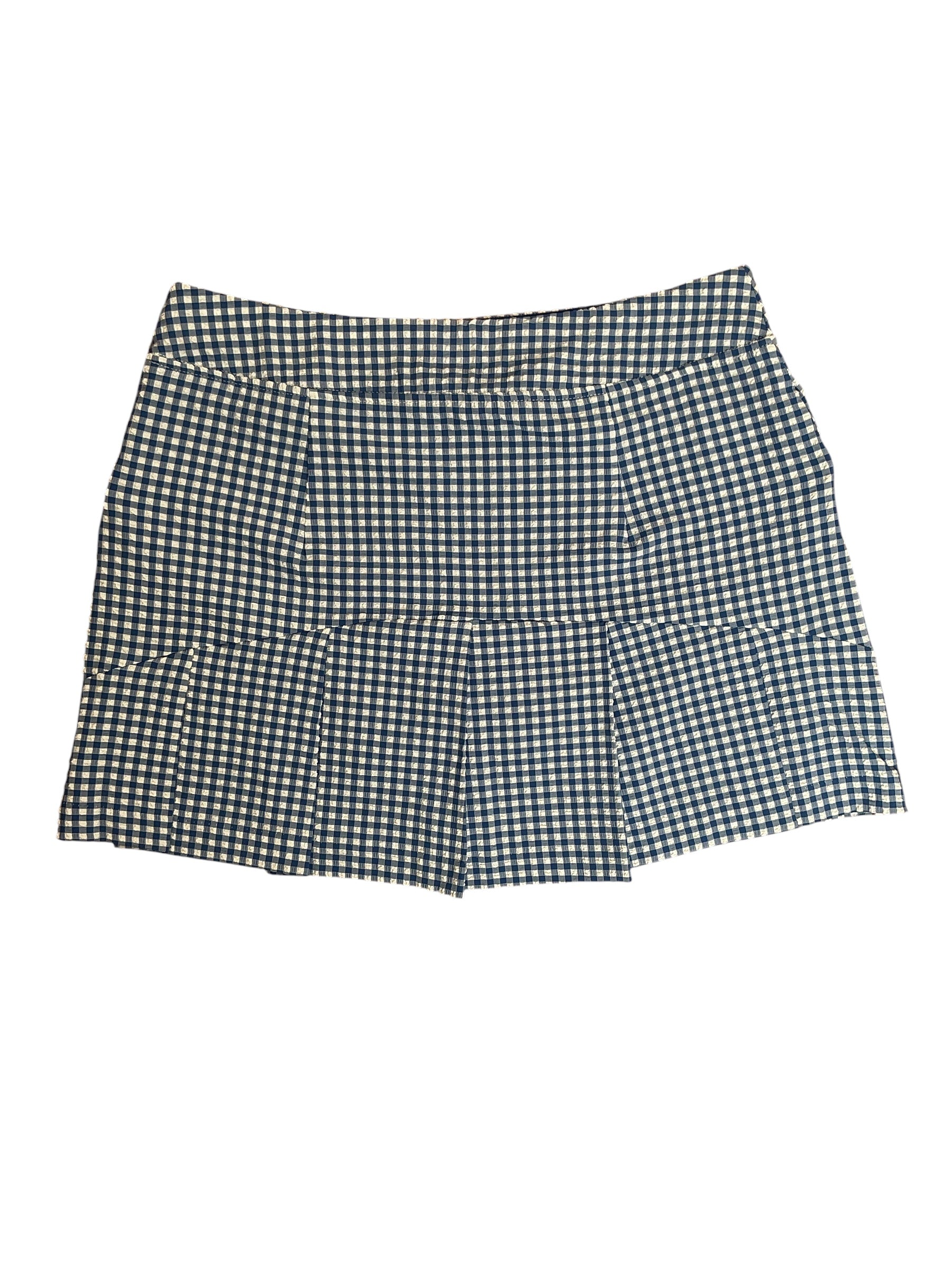 Lilly Pulitzer NWT Thera Skort UPF 50+ Starlight Navy Mini Performance Gingham - Size 8