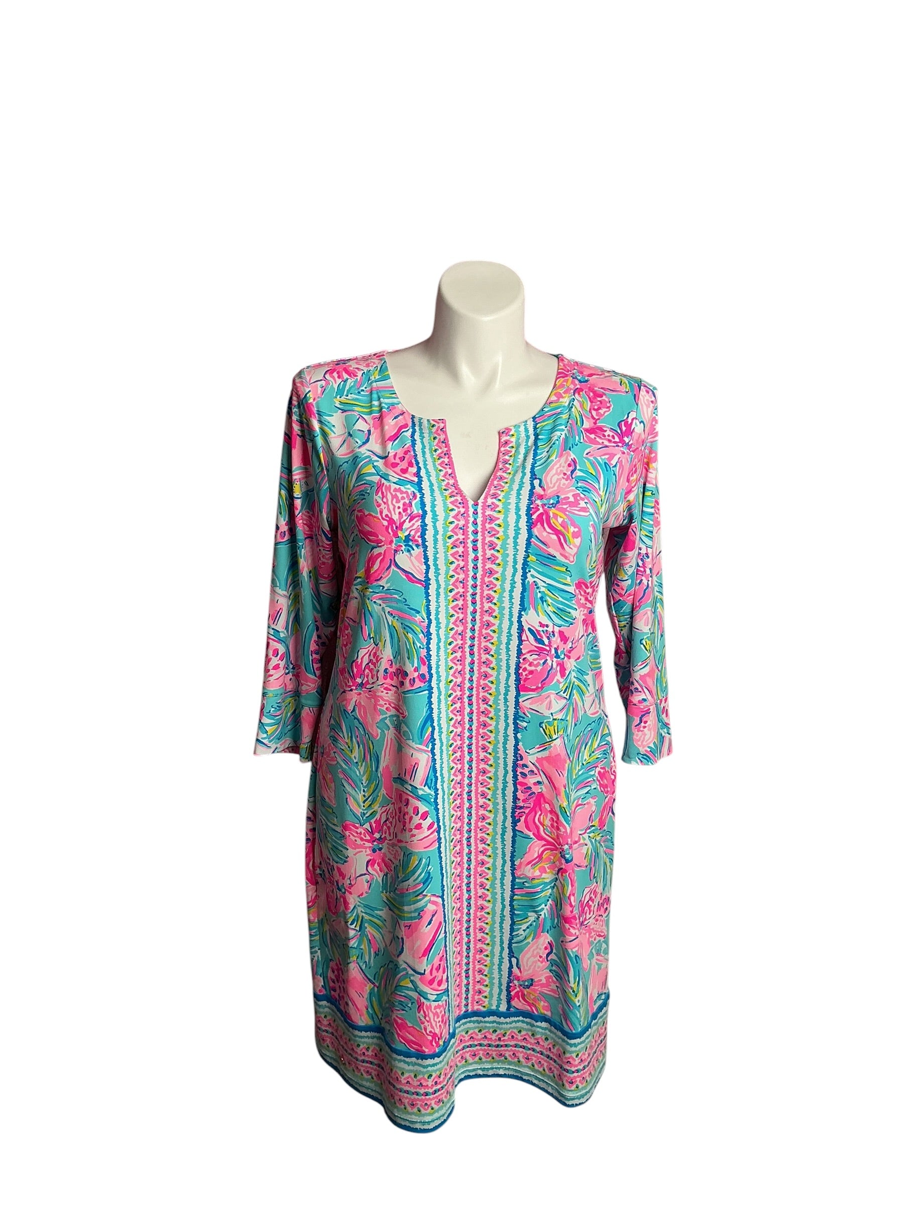 Lilly Pulitzer- Nadine Dress Blue Ibiza Gimmie The Juice Size XL