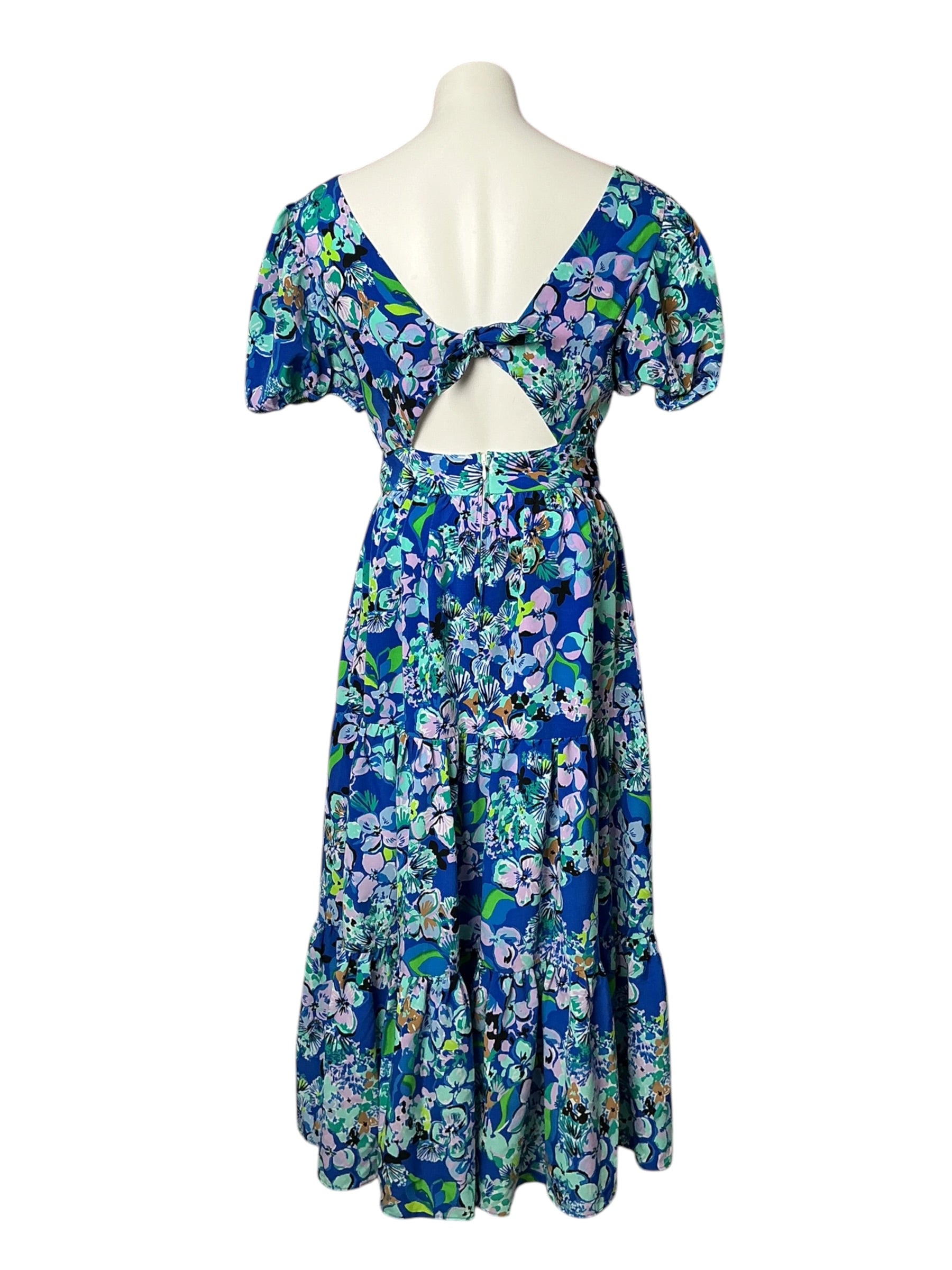 Lilly Pulitzer Grace Tiered Midi Dress Twilight Tropics - Size 2