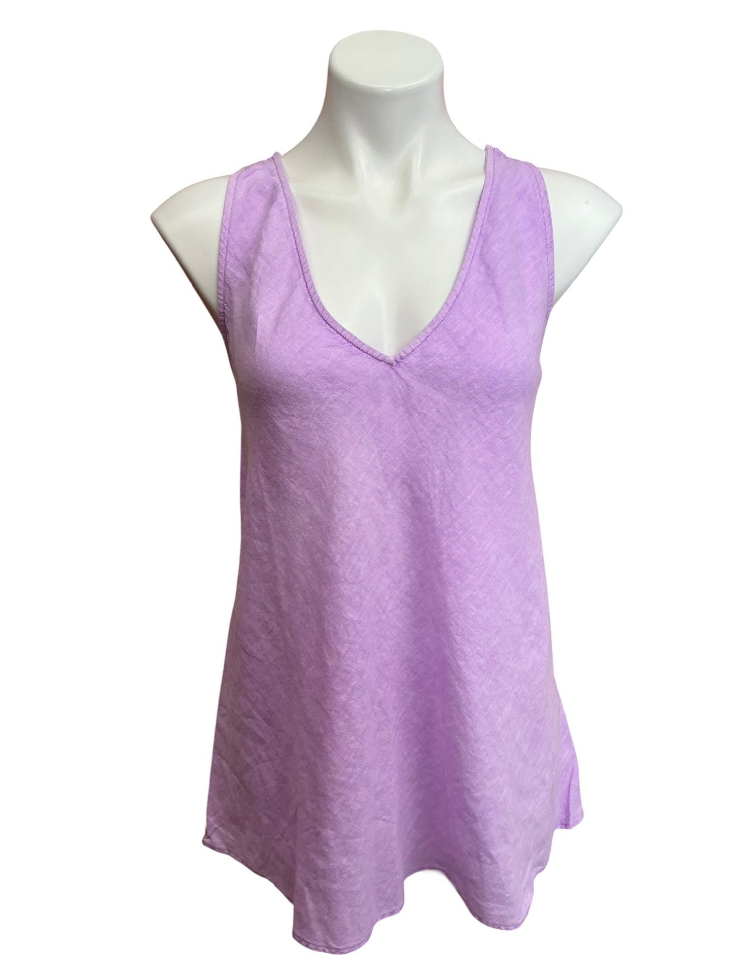 Lilly Pulitzer NWT Florin Sleeveless Linen Top Purple Iris - Size XL