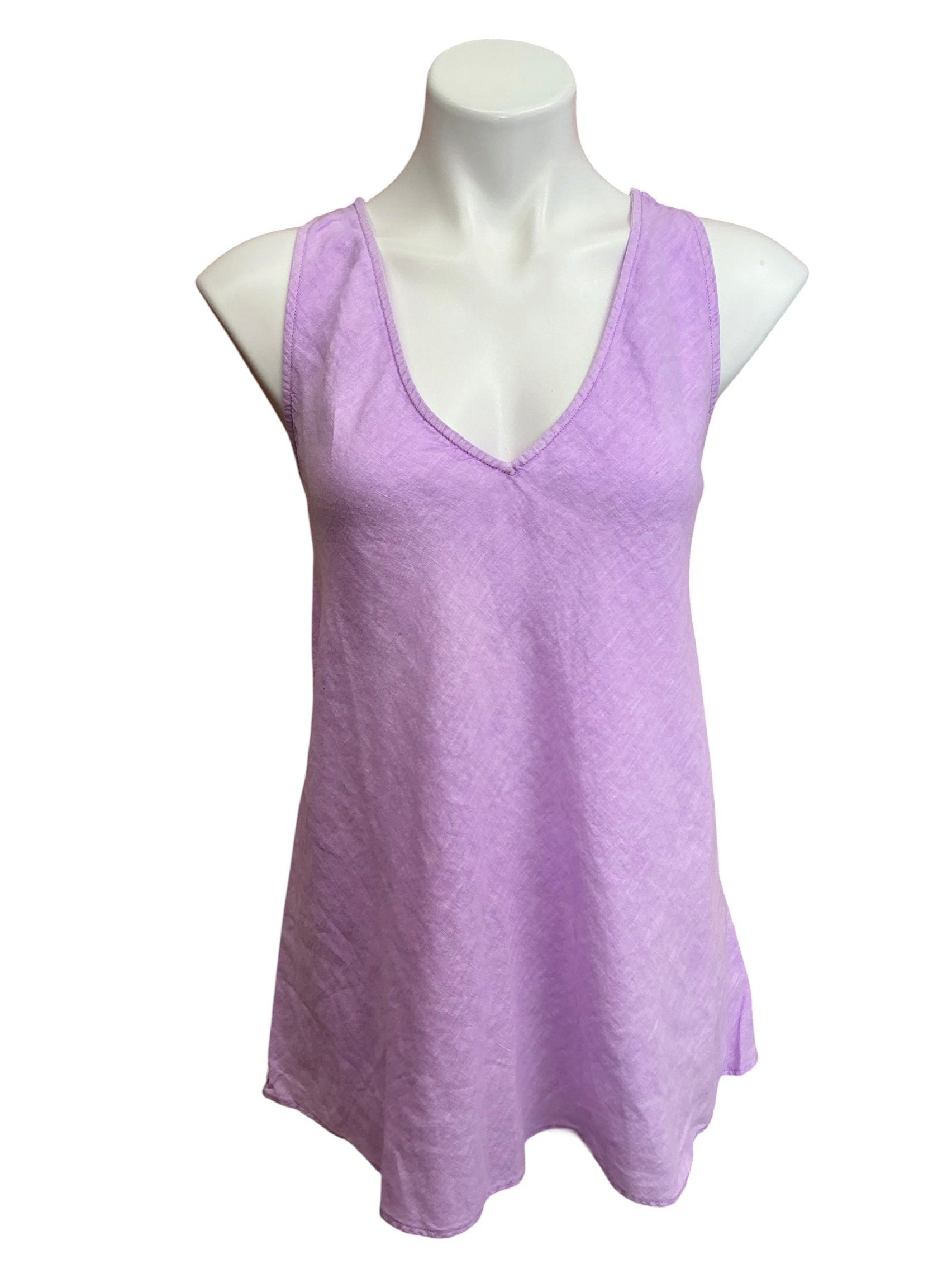 Lilly Pulitzer NWT Florin Sleeveless Linen Top Purple Iris - Size XL
