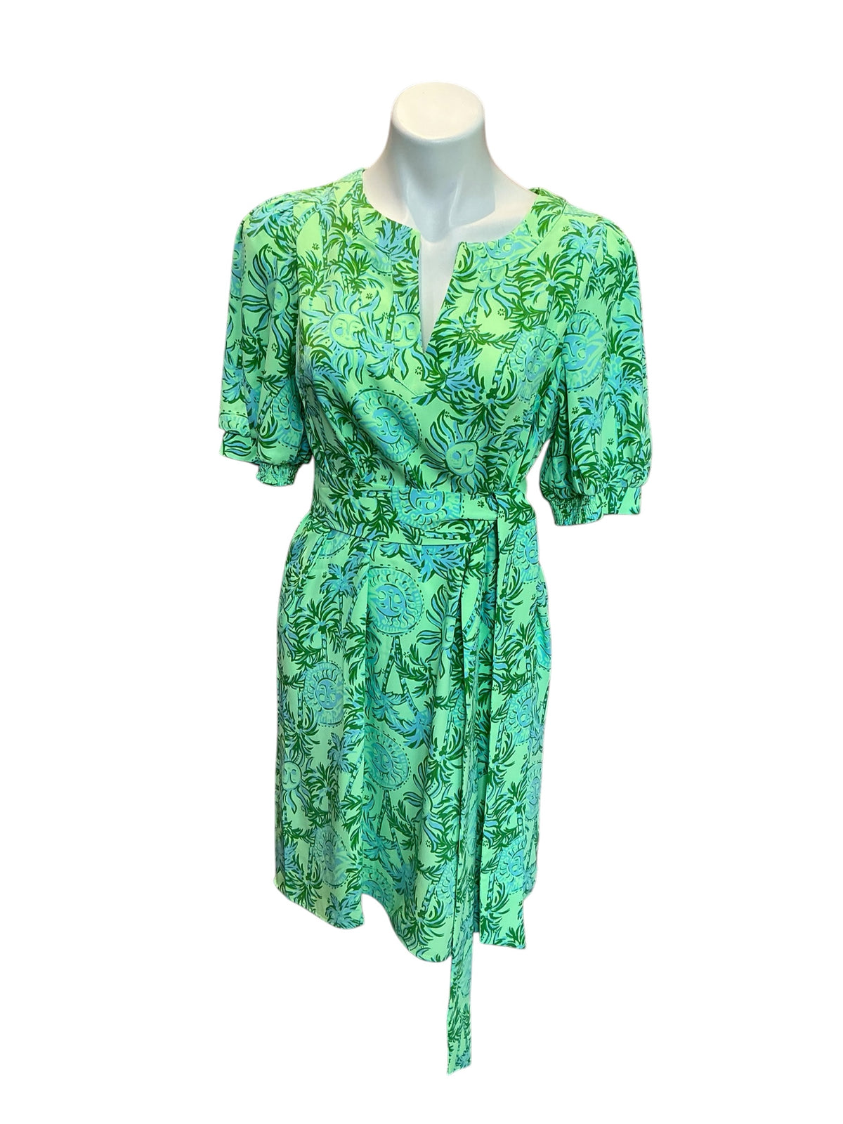 Lilly Pulitzer NWT Olivine Short Sleeve Sleeve Dress Cool Mint Catchin Rays - Size 8