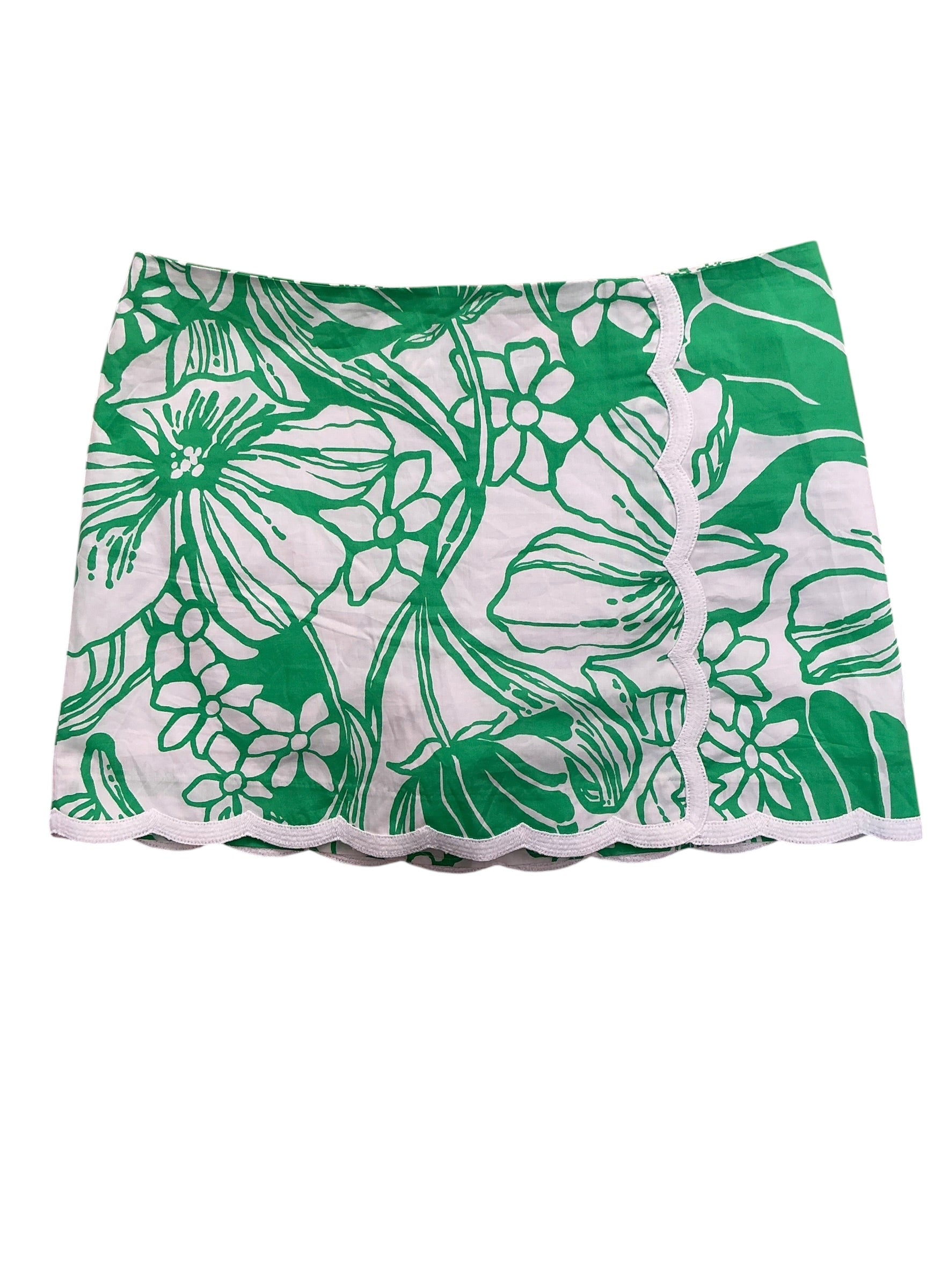Lilly Pulitzer Michelina Scalloped Hem Skort Spearmint Oversized Kiss My Tulips - Size 6