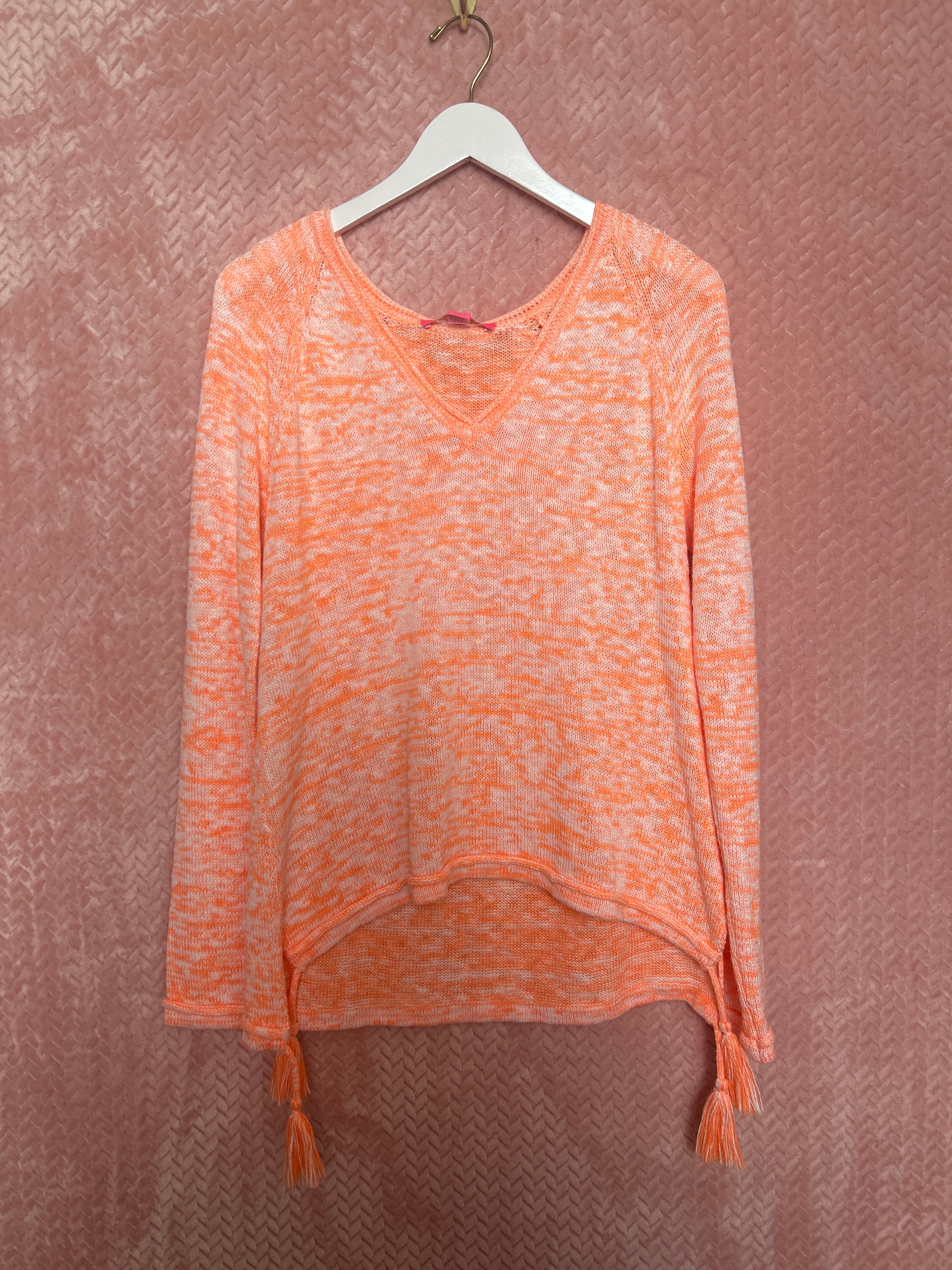 Lilly Pulitzer NWT Jody VNeck Sweater Cantaloupe Marl - Size M