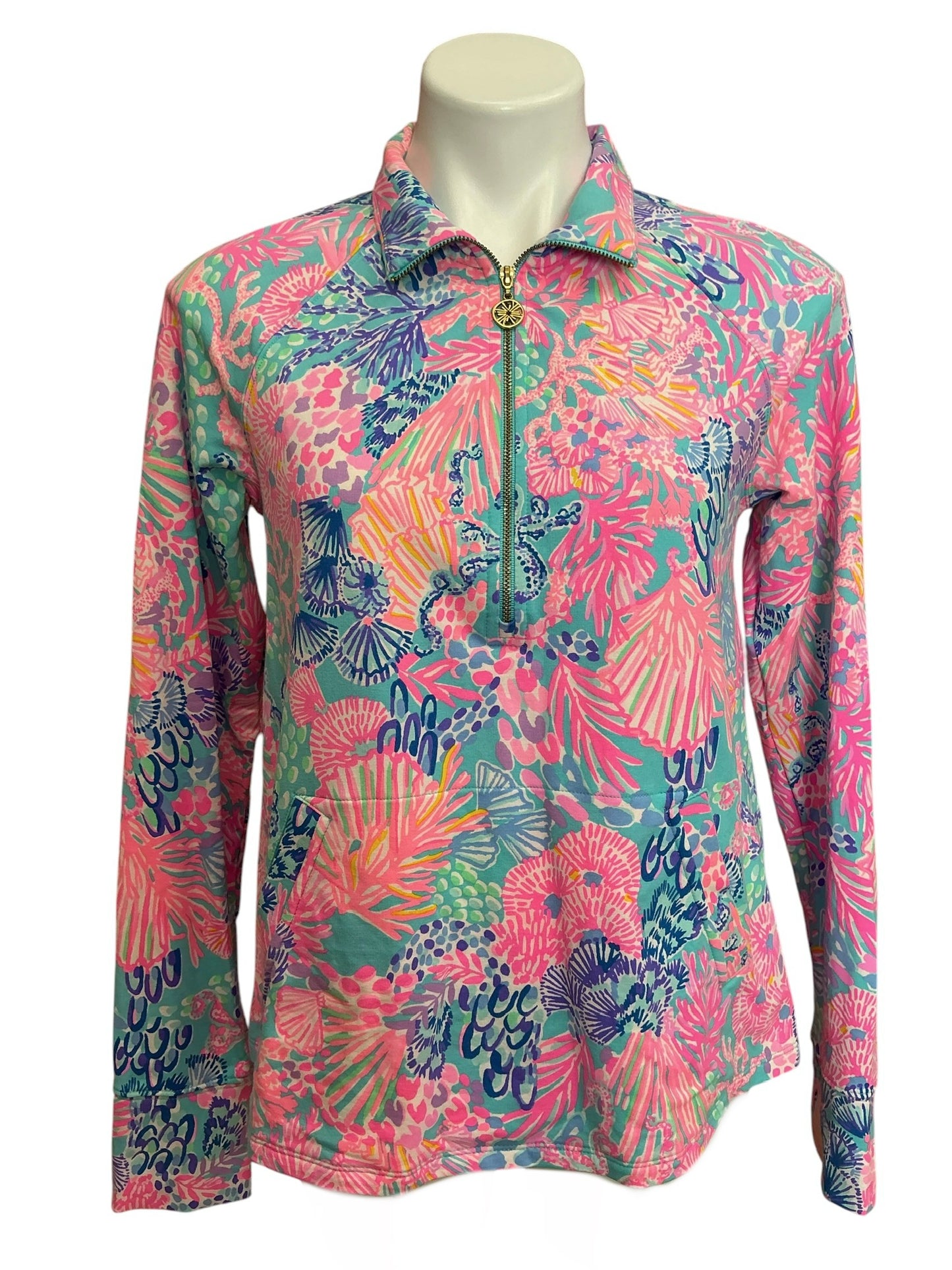 Lilly Pulitzer Skipper Popover Top Splendor In The Sand Engineered - Size S
