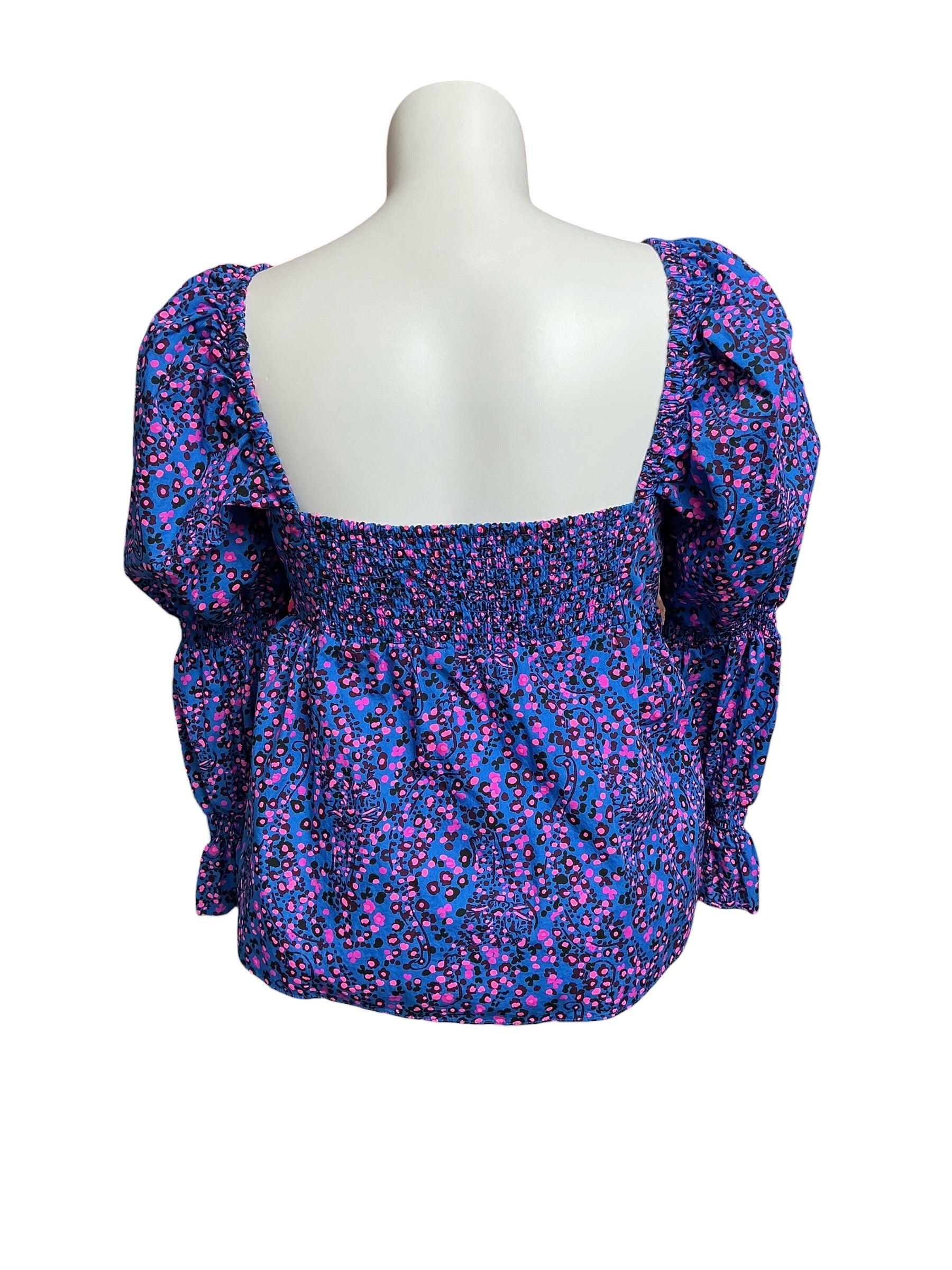 Lilly Pulitzer Preslee Long Sleeve - Blue Flare Growl And Prowl - Size 14