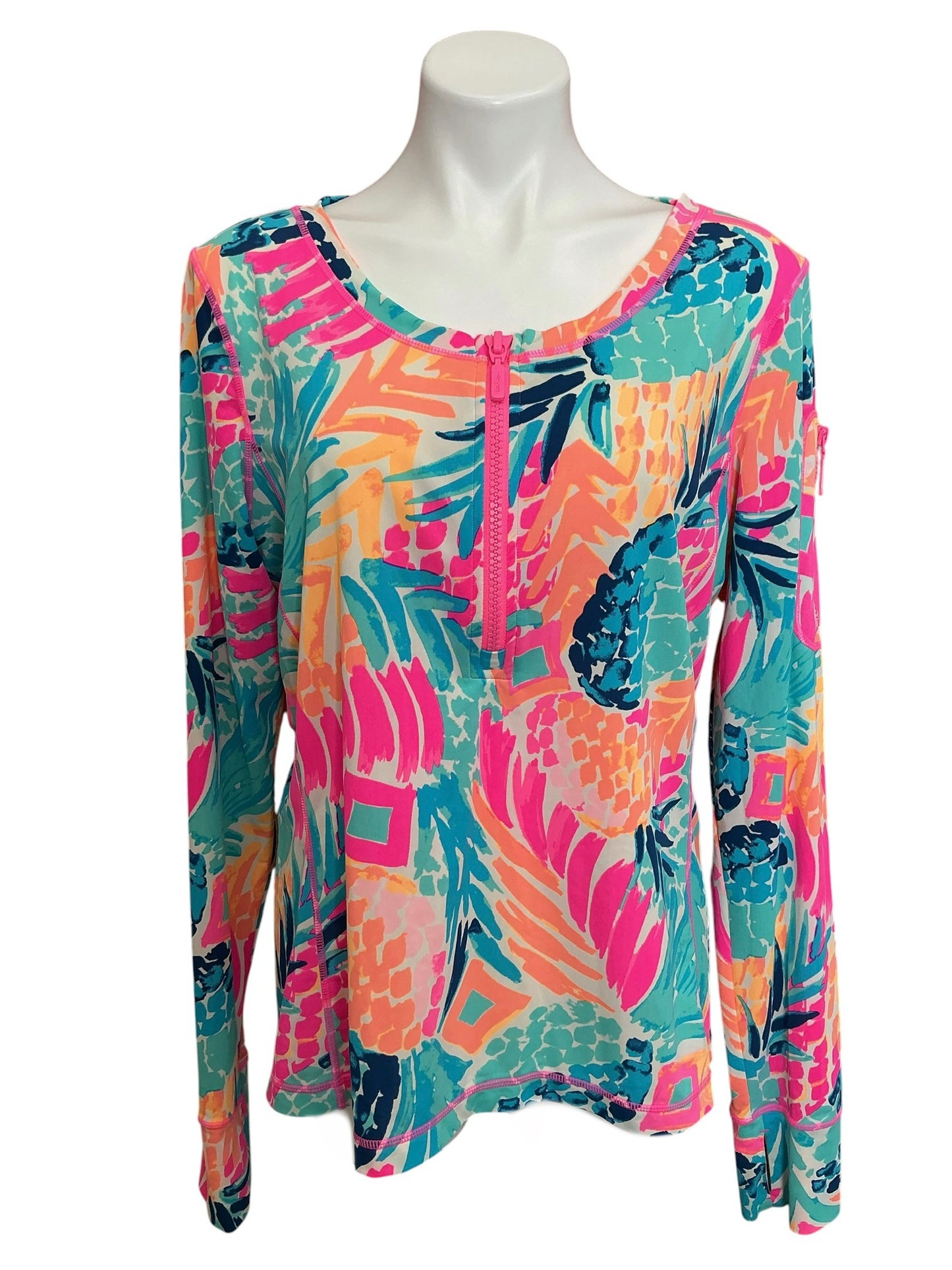 Lilly Pulitzer Kona Sun Guard Rashguard Goombay Smashed - Size XL