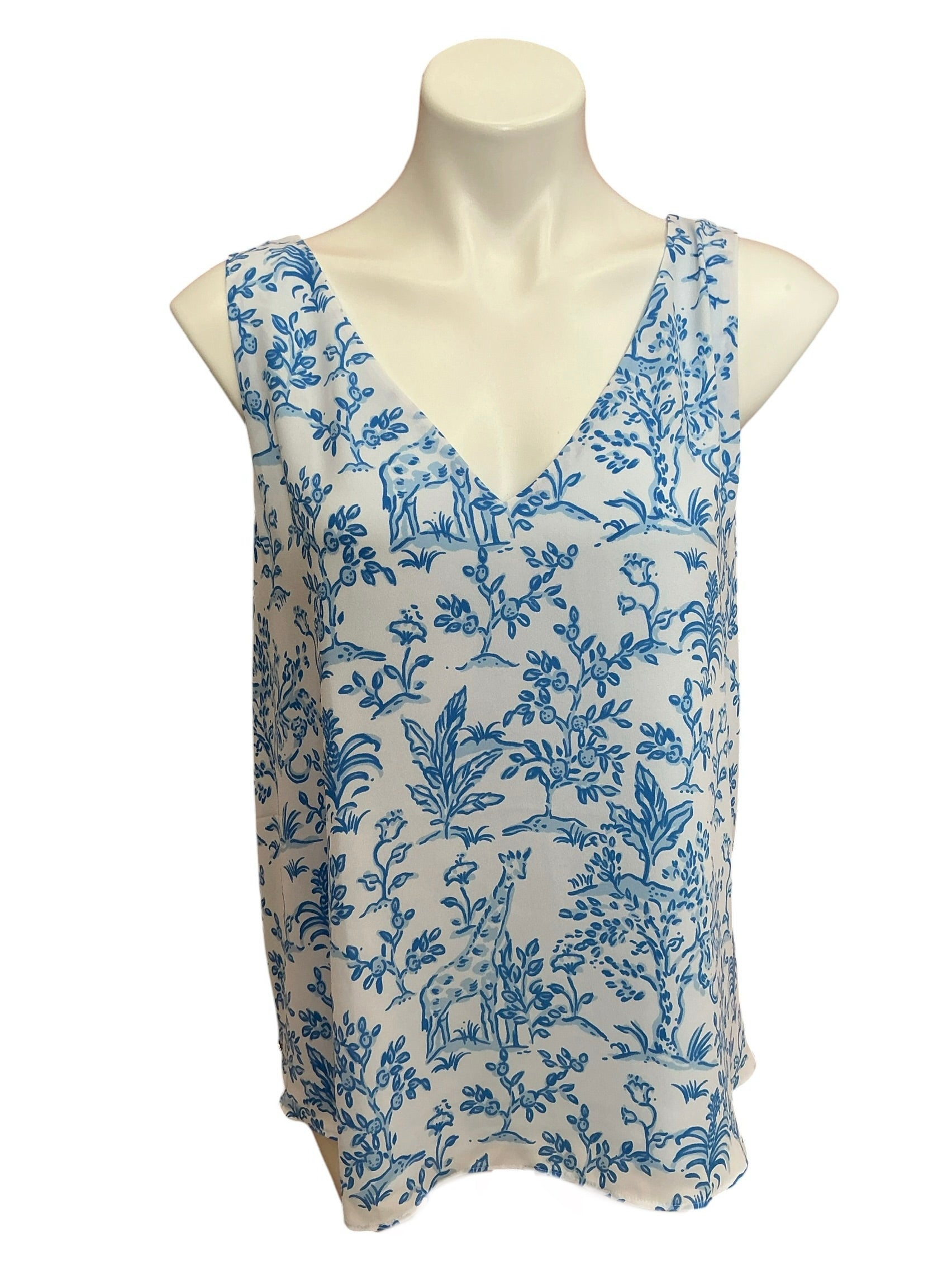 Lilly Pulitzer NWT Florin Straight Hem Top Resort White Tall Tales - Size XXL