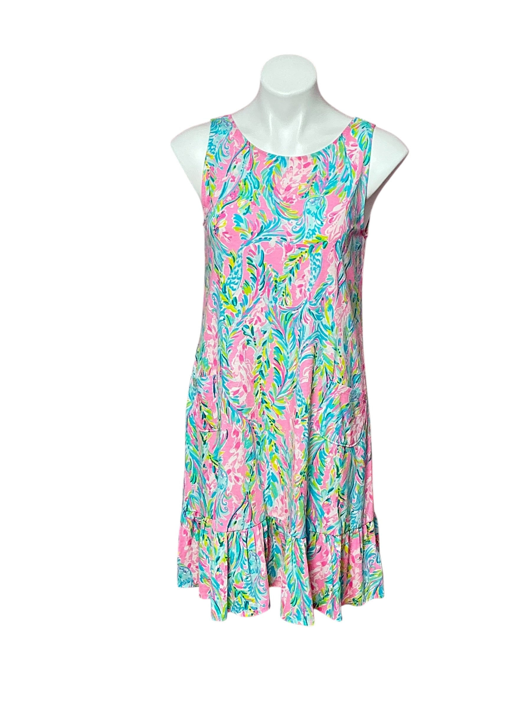 Lilly Pulitzer Kristen Flounce Dress - Multi Unicorn Of The Sea - Size S