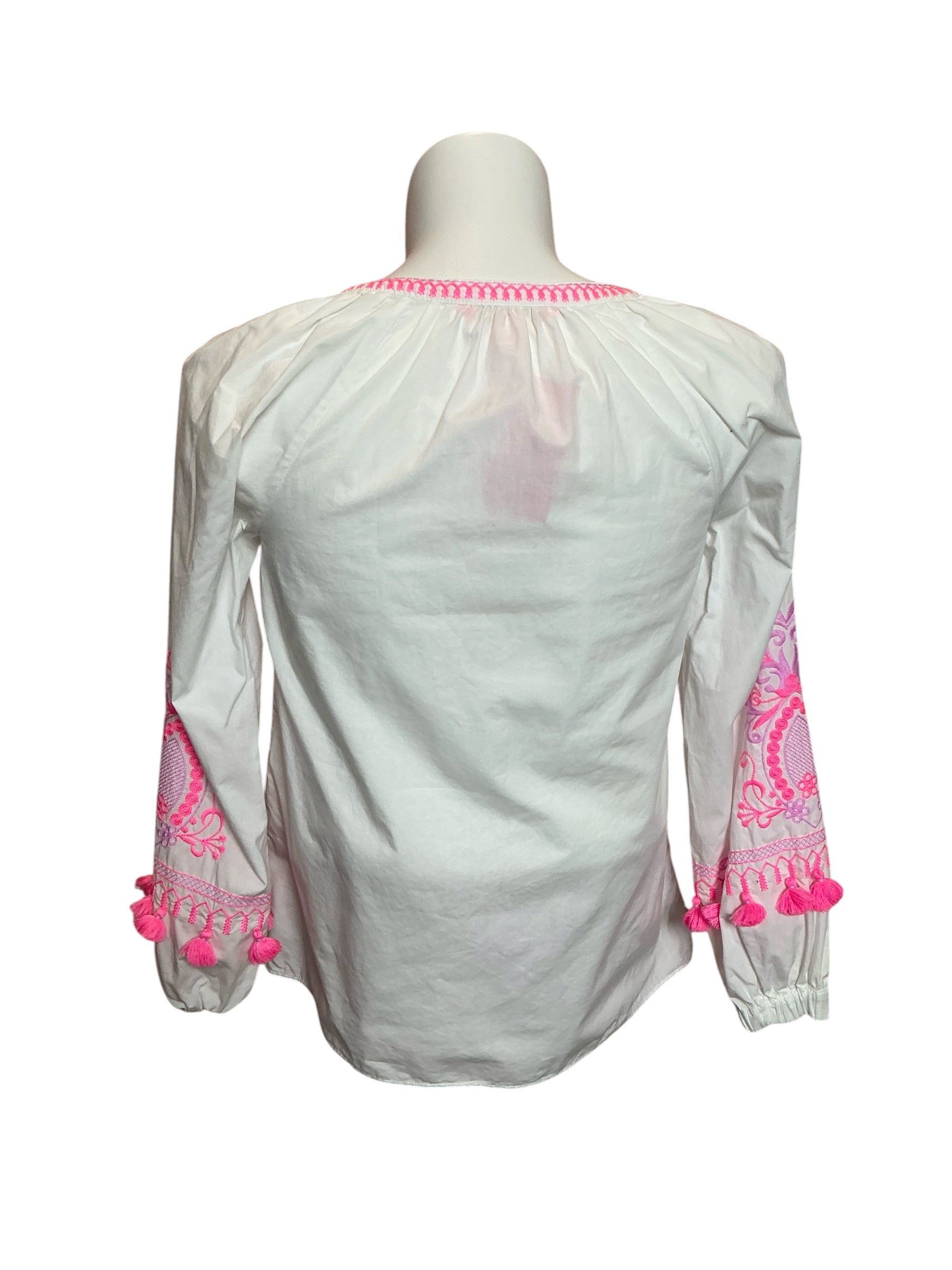 Lilly Pulitzer Kaydence Tunic Top Resort White X Pink - Size S