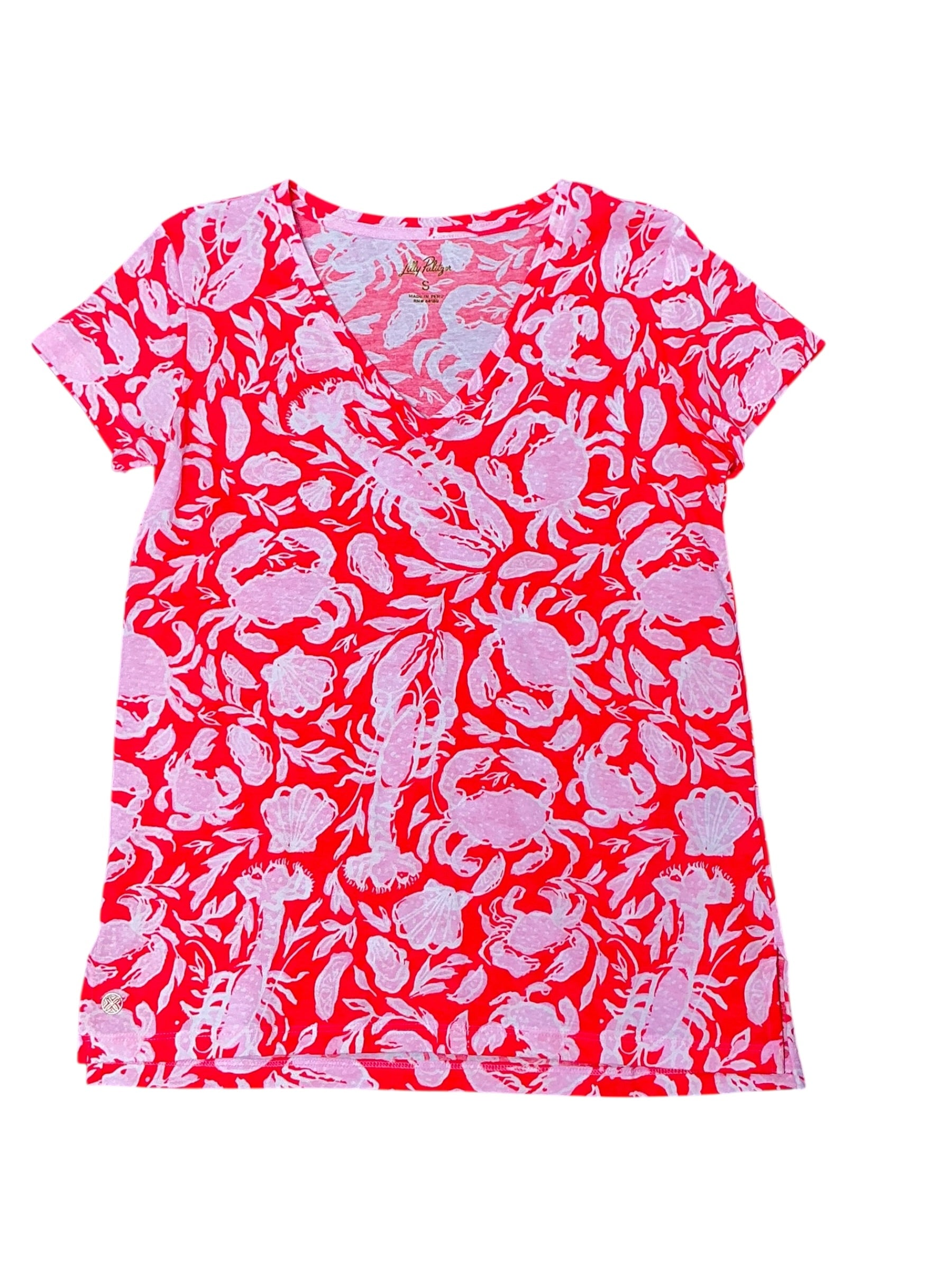 Lilly Pulitzer Meredith Tee - Cane Coral Crab Collab - Size S