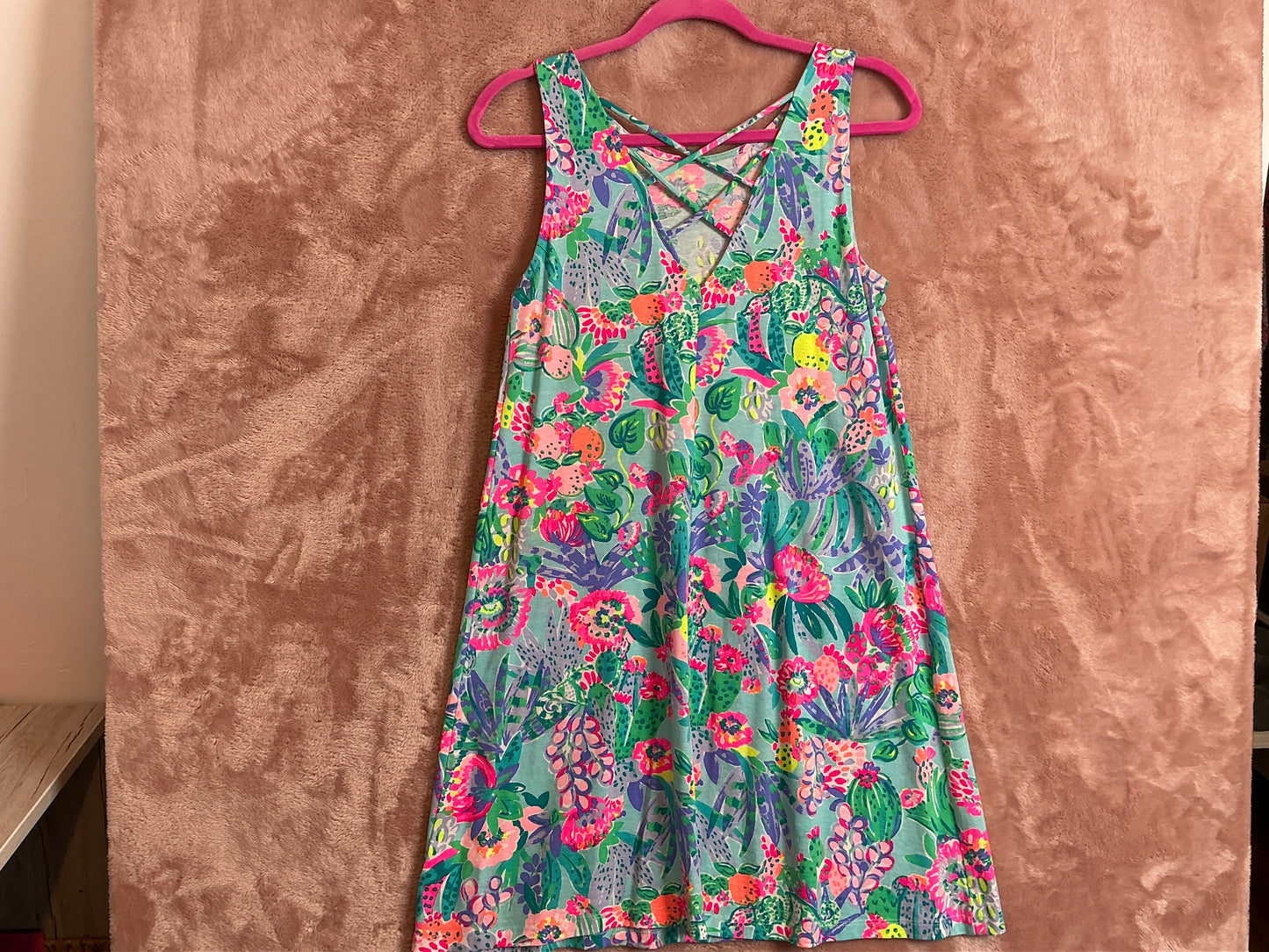 Lilly Pulitzer Kristen swing dress in a multi-colored floral and cactus print - Size XS