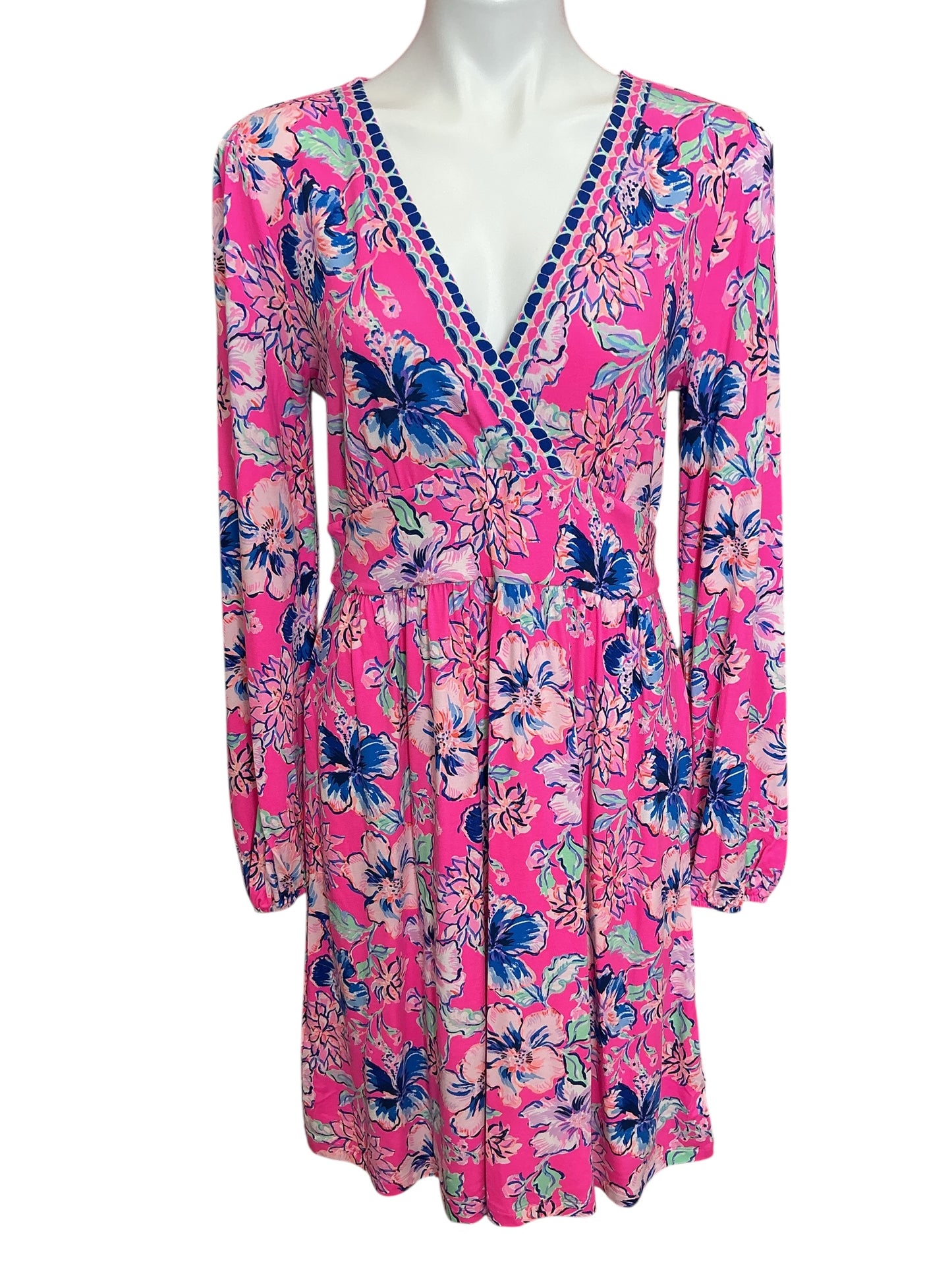 Lilly Pulitzer Carmilla Dress Pink Isle Last Bud Not Least - Size 10