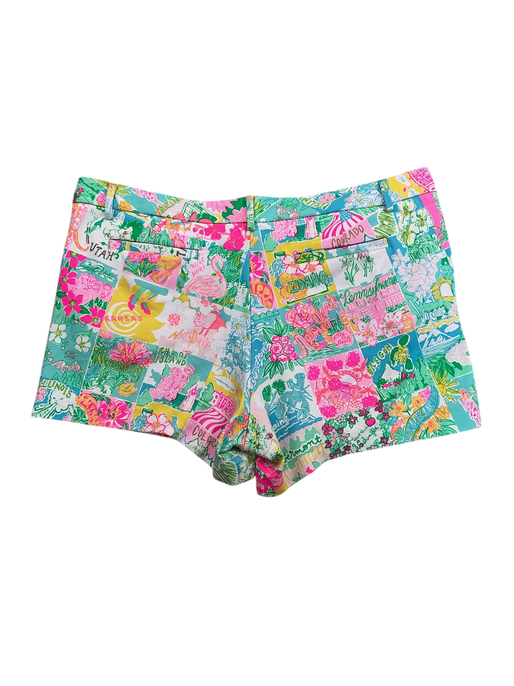 Lilly Pulitzer Callahan Shorts Pop Up Lilly State Of Mind - Size 14