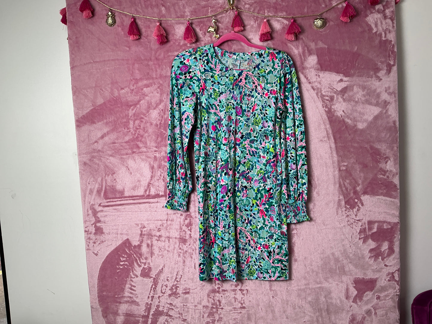 Lilly Pulitzer NWT Diann Long Sleeve Dress Dive Bar - Size XS