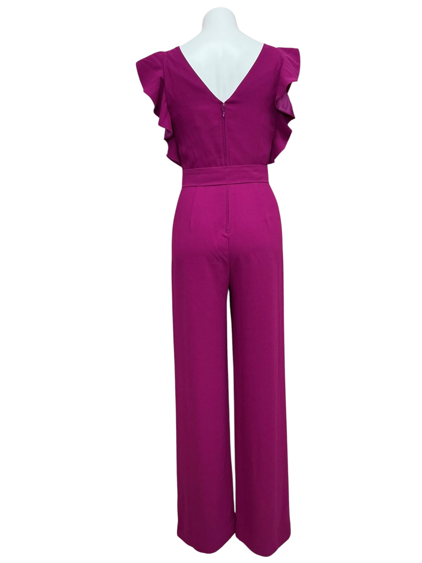 Lilly Pulitzer Kallie Ruffle Jumpsuit Bordeaux Berry - Size 2
