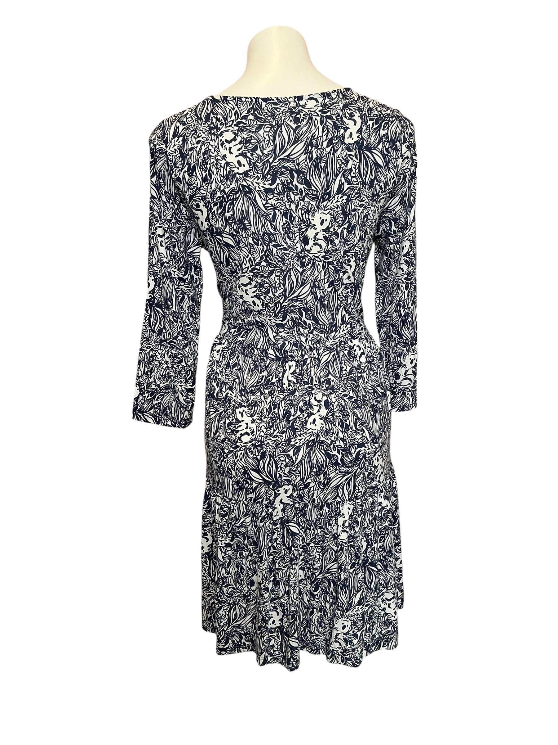 Lilly Pulitzer Geanna Dress Navy Koala Gday Mate - Size L