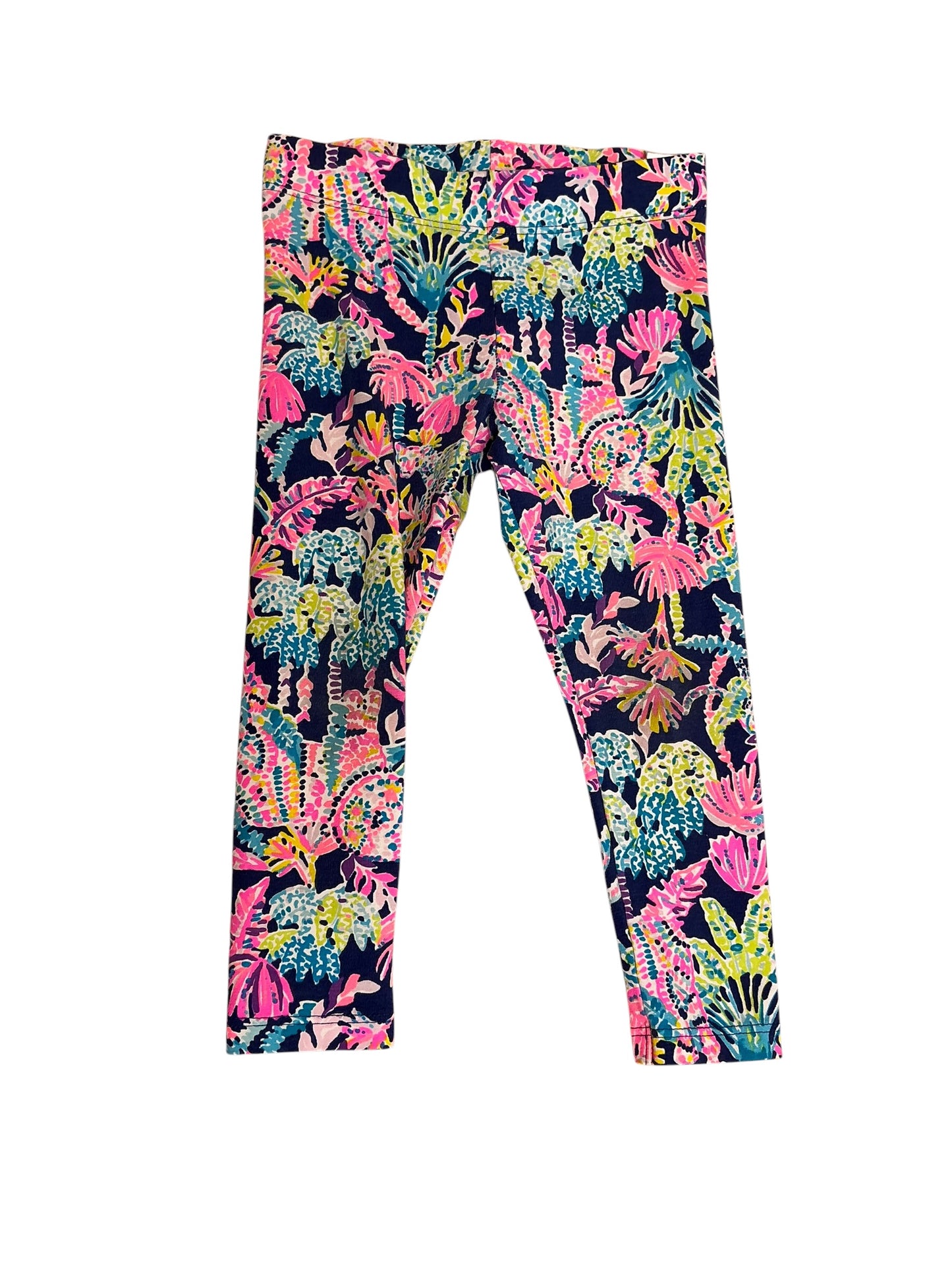Lilly Pulitzer Girls Weekender Crop Leggings Oyster Bay Navy Seen and Herd - Size XS