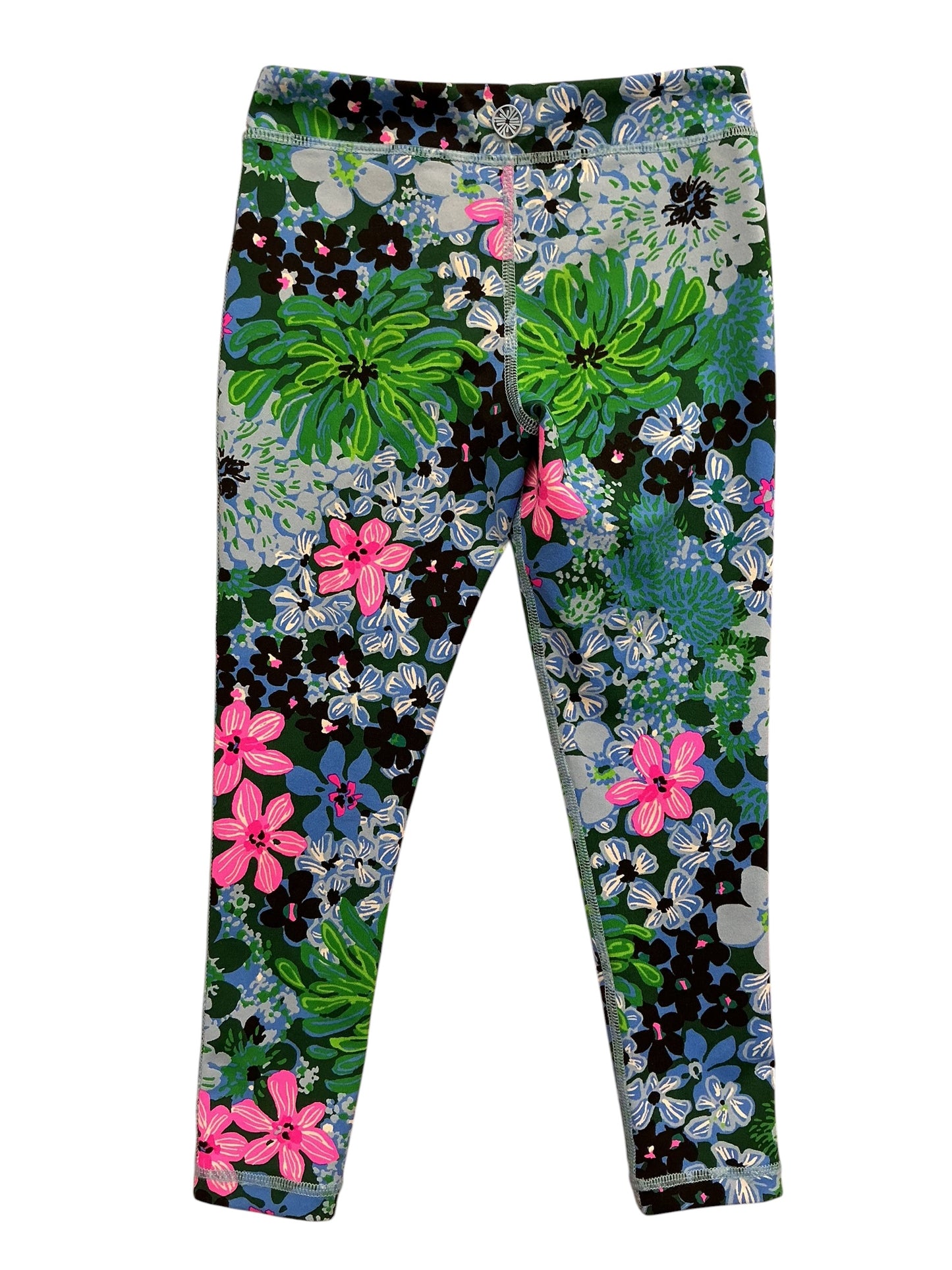 Lilly Pulitzer Kids Girls Weekender Midi Leggings Iris Blue High Maintenance - Size S 4-5