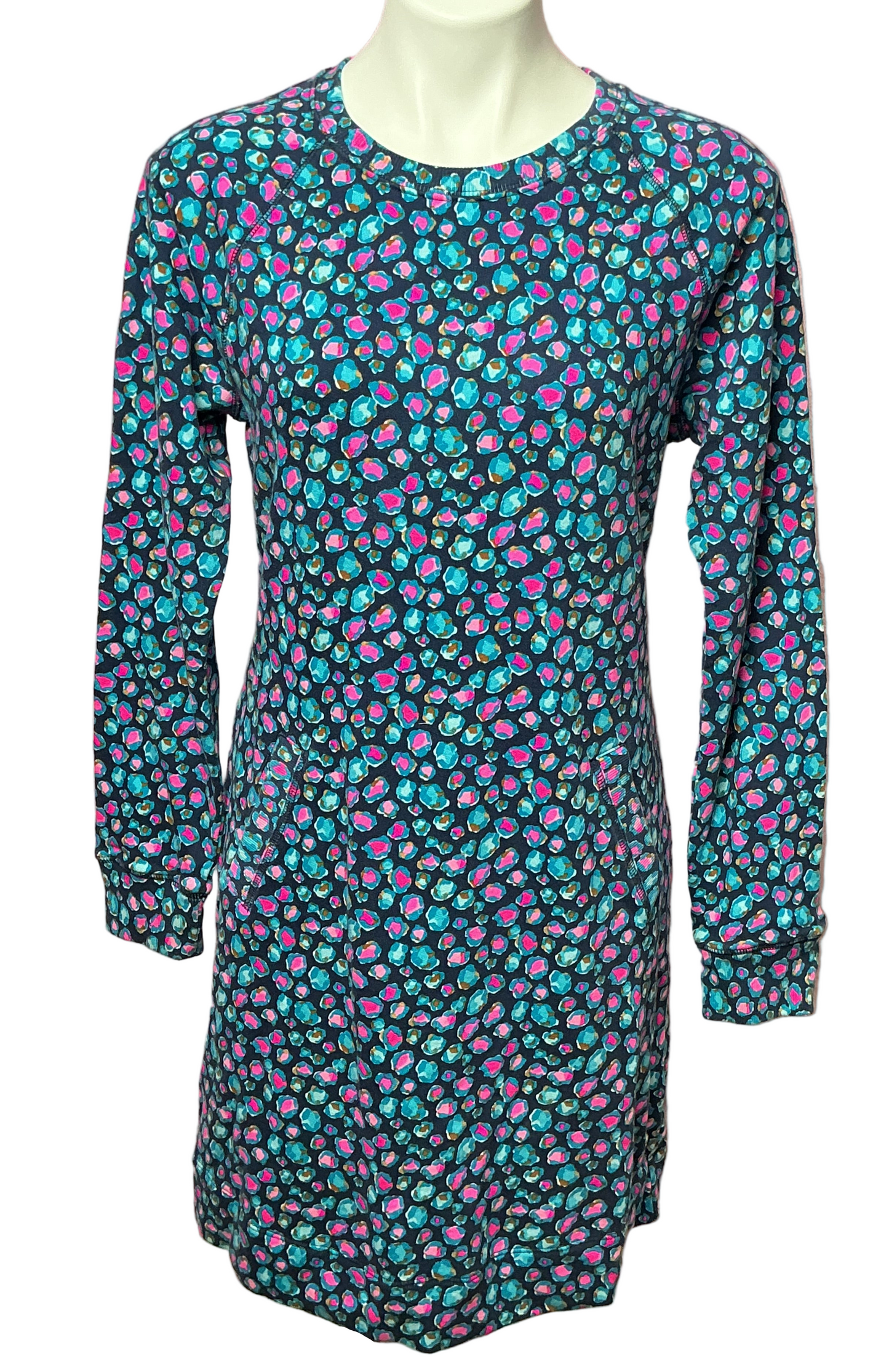 Lilly Pulitzer Beach Comber Long Sleeve Dress - Seabreeze Blue Low Tide Navy Spotted - Size M