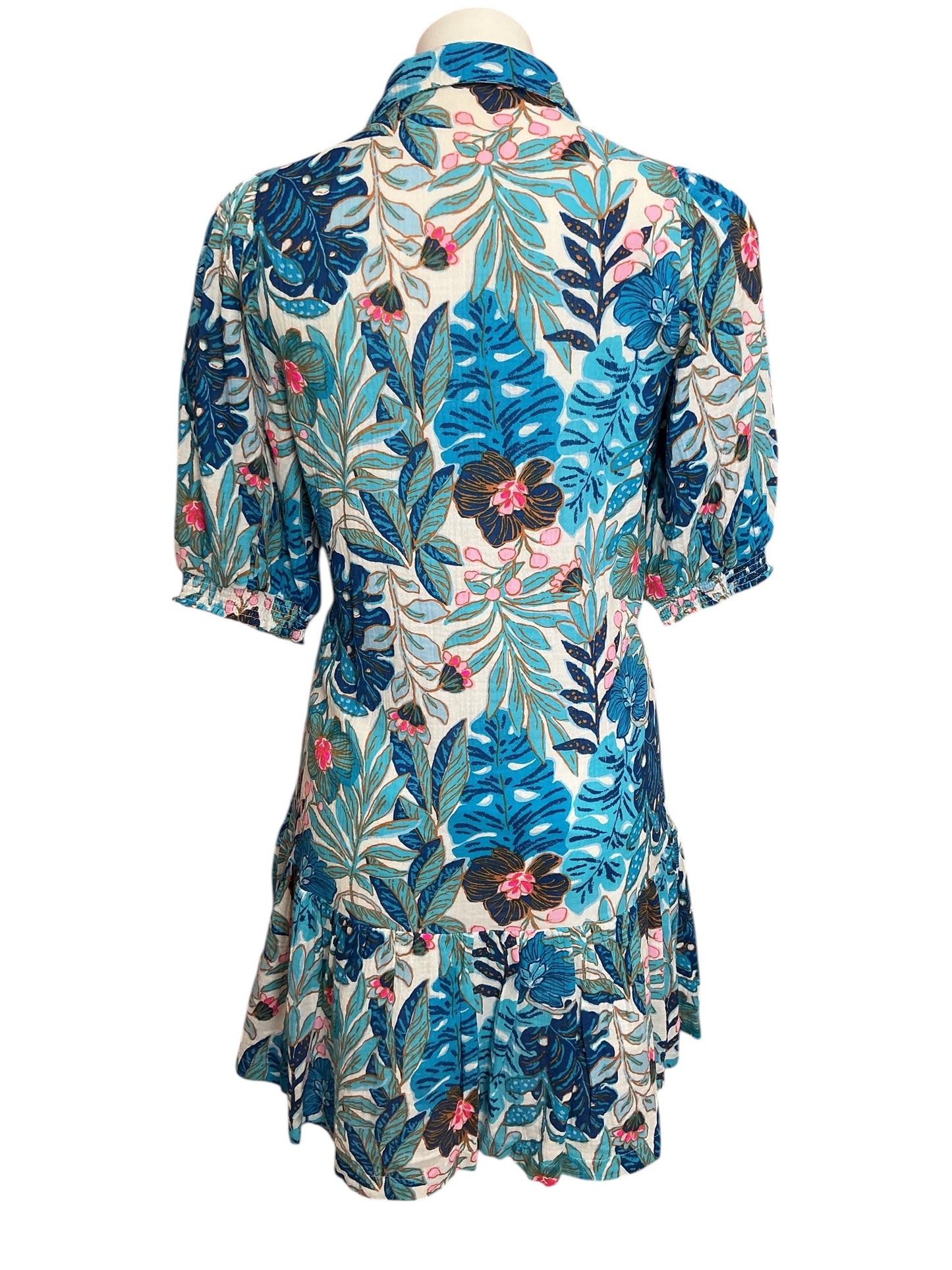 Lilly Pulitzer NWT Brett Dress Breezy Aqua Best Fronds Forever - Size 2