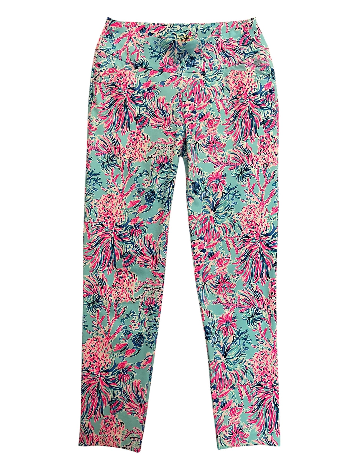 Lilly Pulitzer Luxletic Corso Pants Coral Me Crazy - Size 4