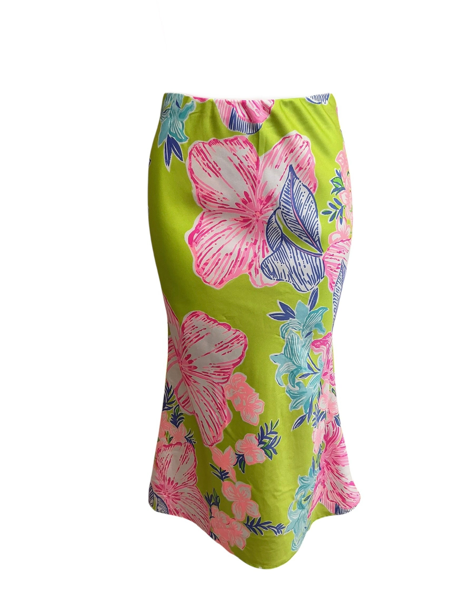 Lilly Pulitzer Cory Midi Skirt Matcha Green Boho Babe - Size 4