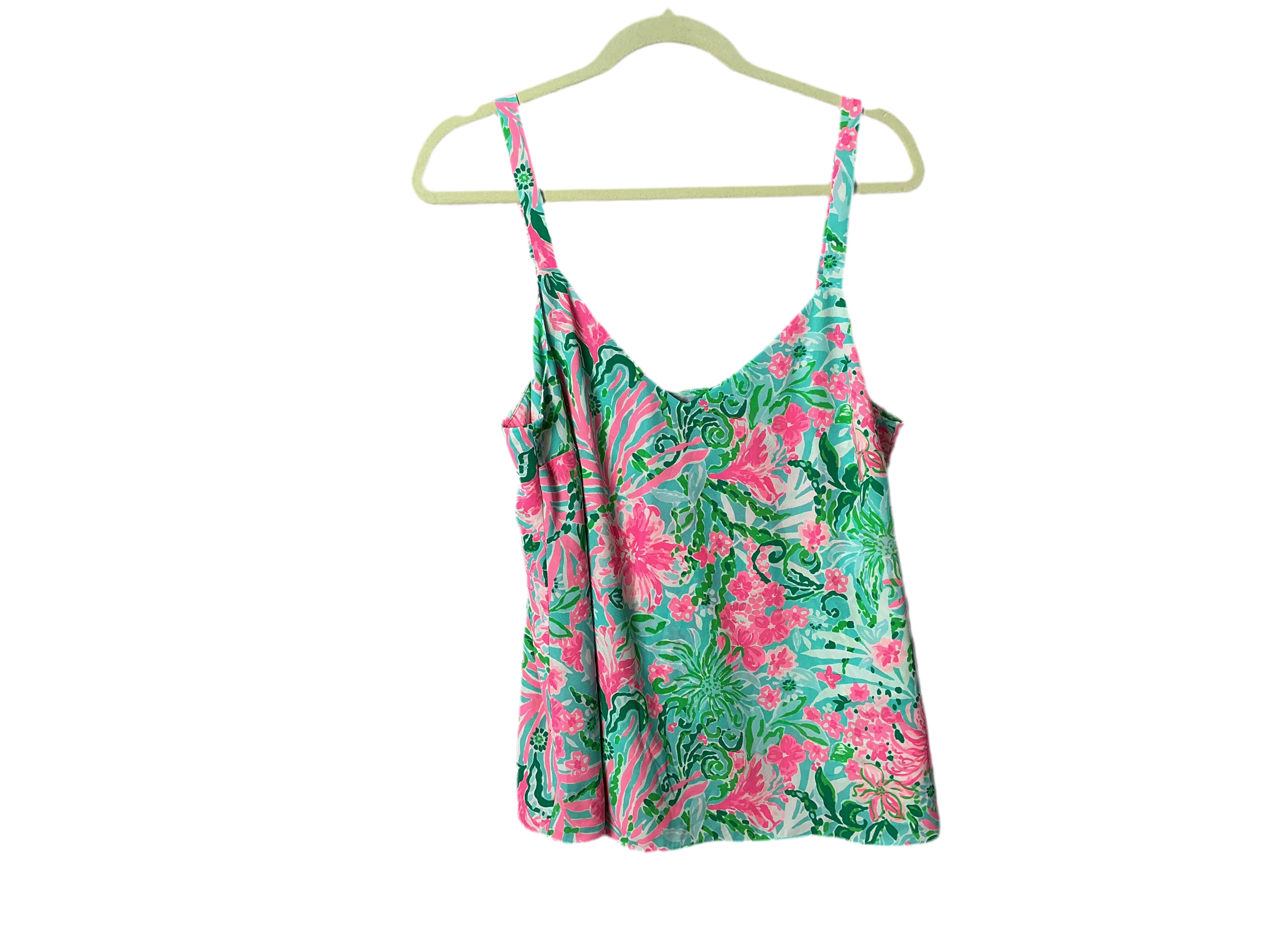 Lilly Pulitzer NWT - Nadia Cami - Amalfi Blue Leaf It Wild - Size L