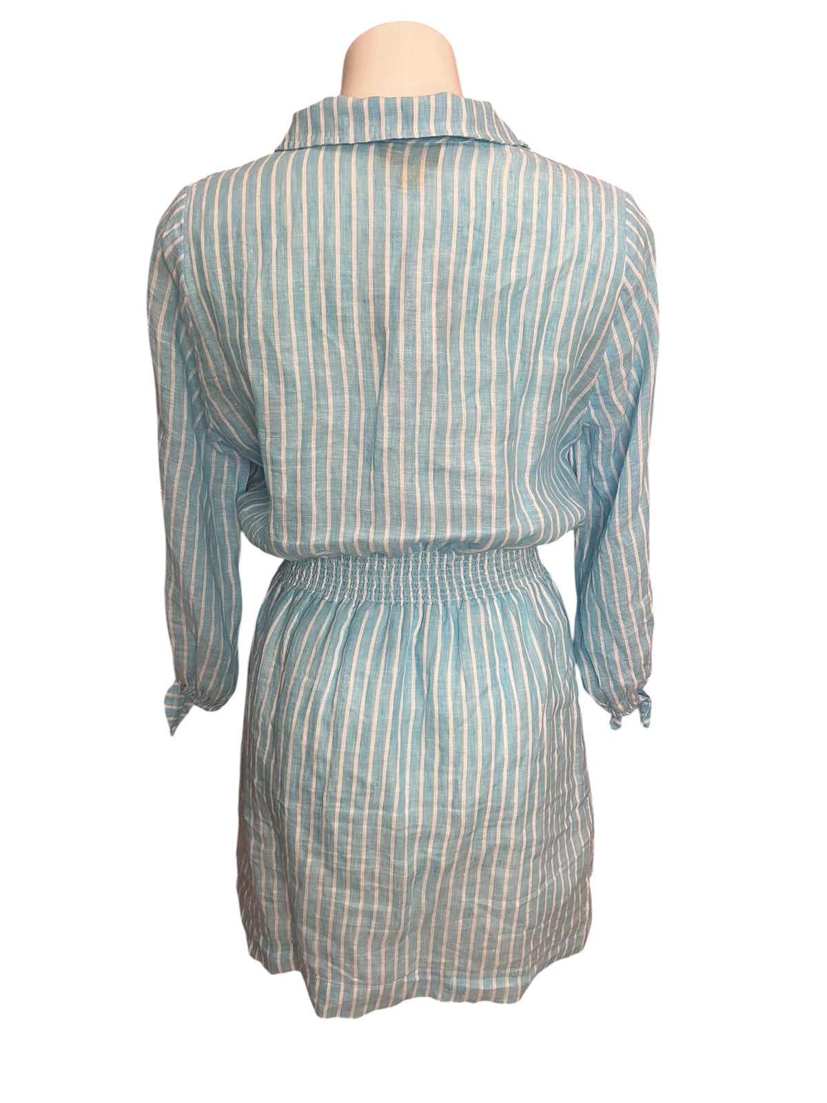 Lilly Pulitzer Abralynn Linen Shirtdress Capri Blue Saint Tropez Stripe - Size 6