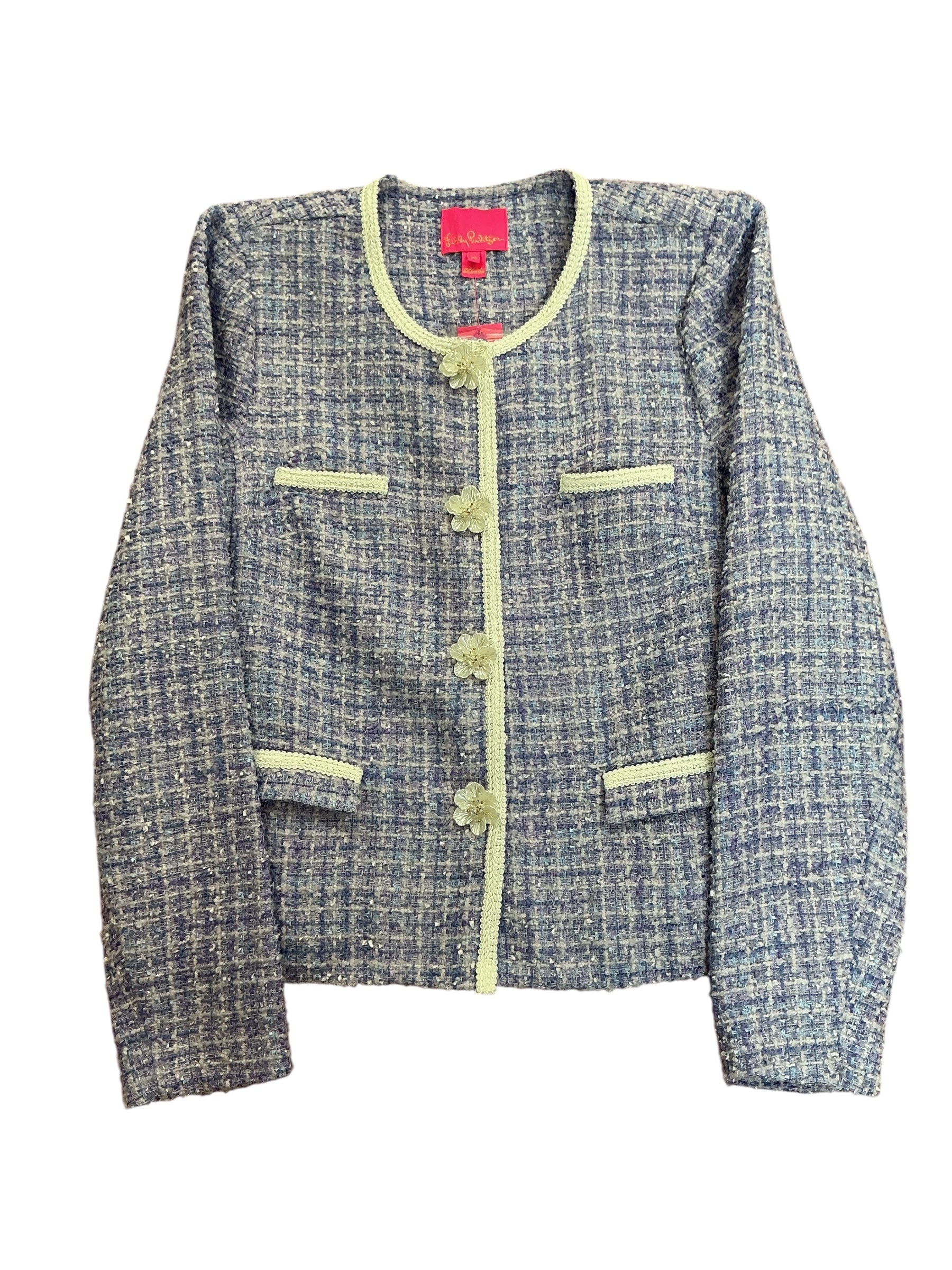 Lilly Pulitzer NWT Jaden Jacket Lark Lilac Swirl Boucle - Size 10