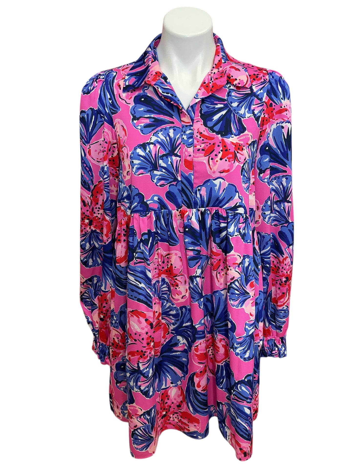 Lilly Pulitzer Arlie Swing Dress Plumeria Pink In A Holidaze - Size S