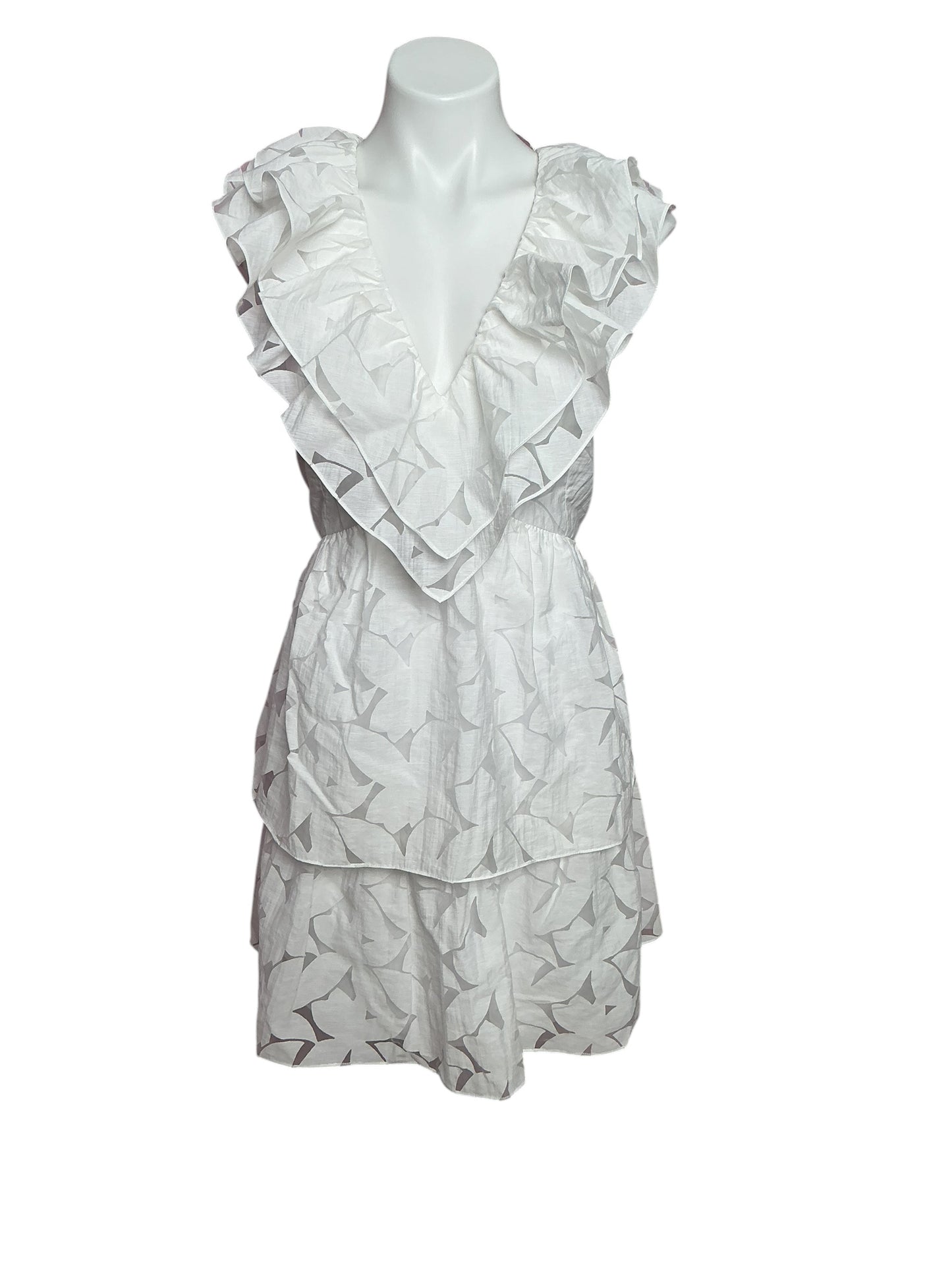 Lilly Pulitzer NWT Ritamarie V-Neck Ruffle Dress Resort White Floral Faille - Size 16
