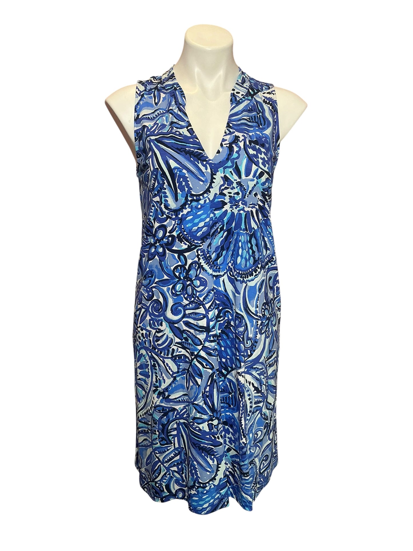 Lilly Pulitzer Emile Dress Iris Blue Zanzibar Zoo - Size M