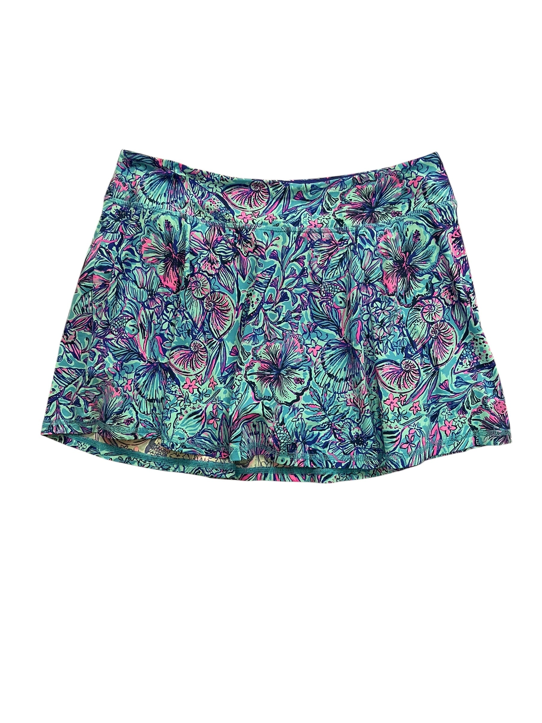 Lilly Pulitzer UPF 50+ Aila Skort Breakwater Blue Shells N Bells - Size L