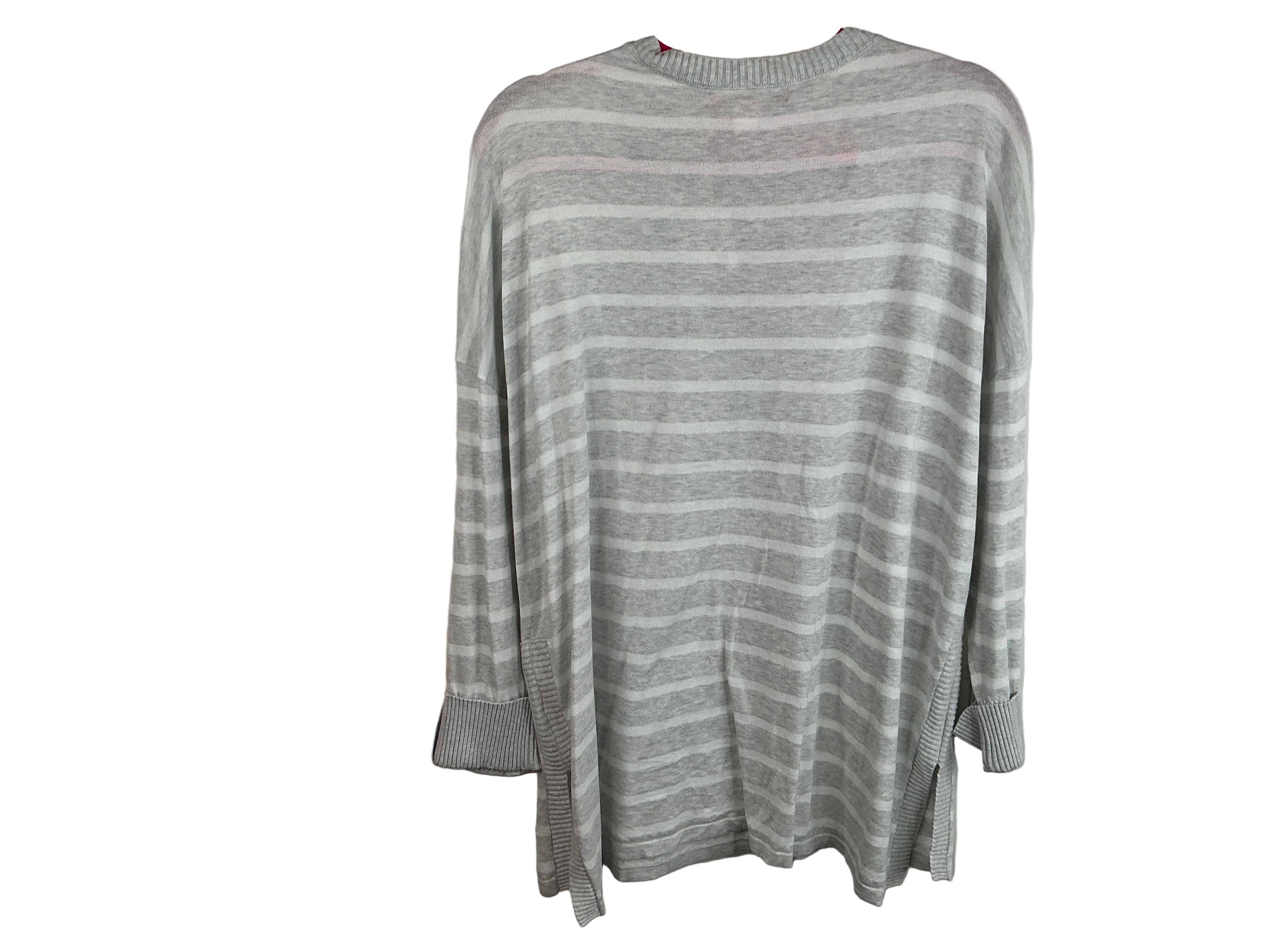 Lilly Pulitzer NWT Faraway Sweater Heathered Seaside Grey Moonlight Stripe - Size XL