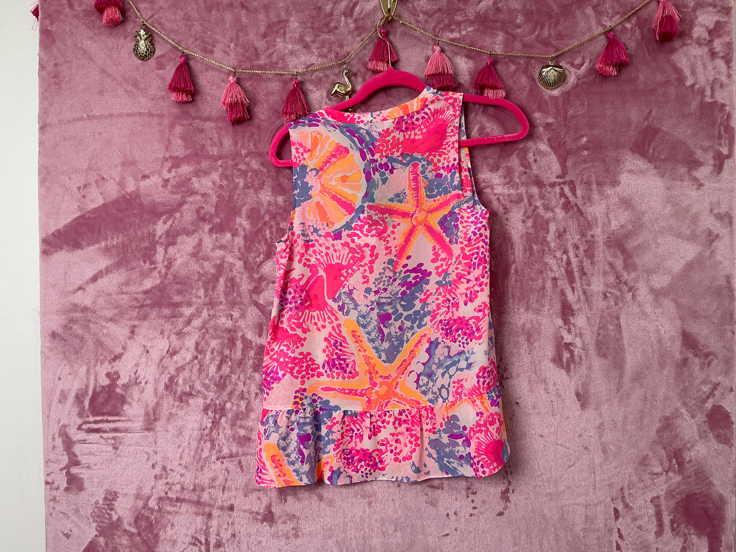 Lilly Pulitzer NWT Kery Silk Top Bohemian Beach - Size XS